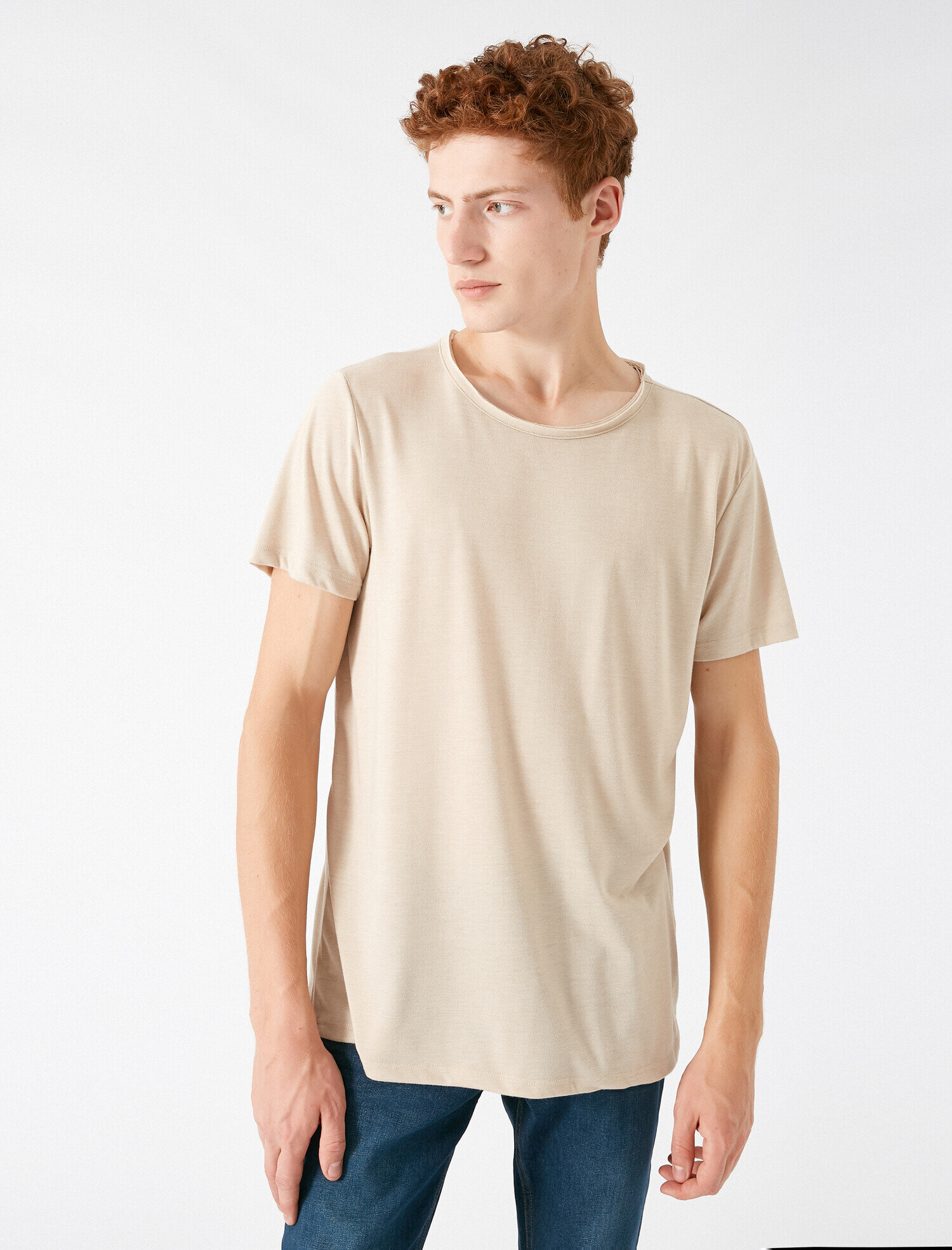   Bisiklet Yaka Kısa Kollu Tişört