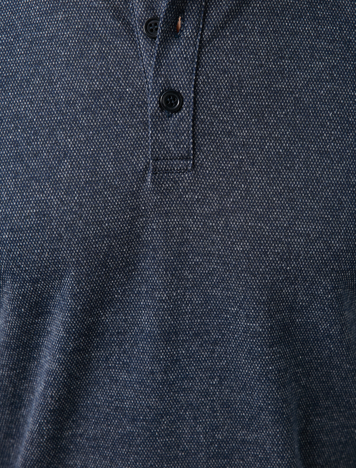   Bisiklet Yaka Düğme Detaylı Uzun Kollu Tişört