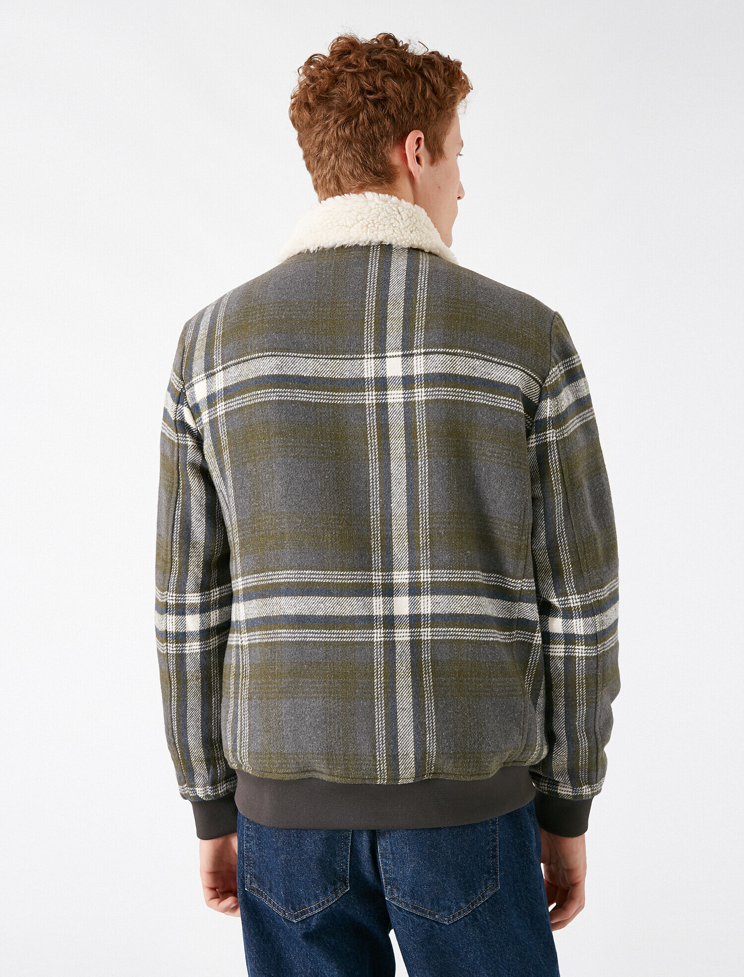   Fermuarlı Ceket Yaka Detaylı Cepli