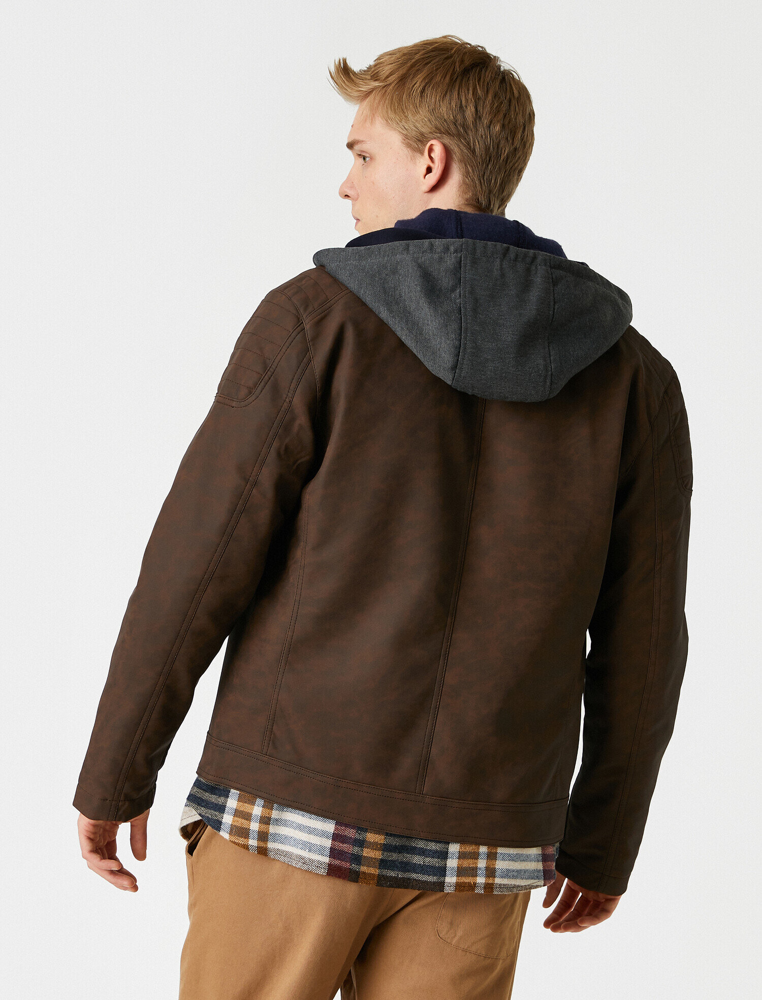 Nubuk Görünümlü Motorcu Montu