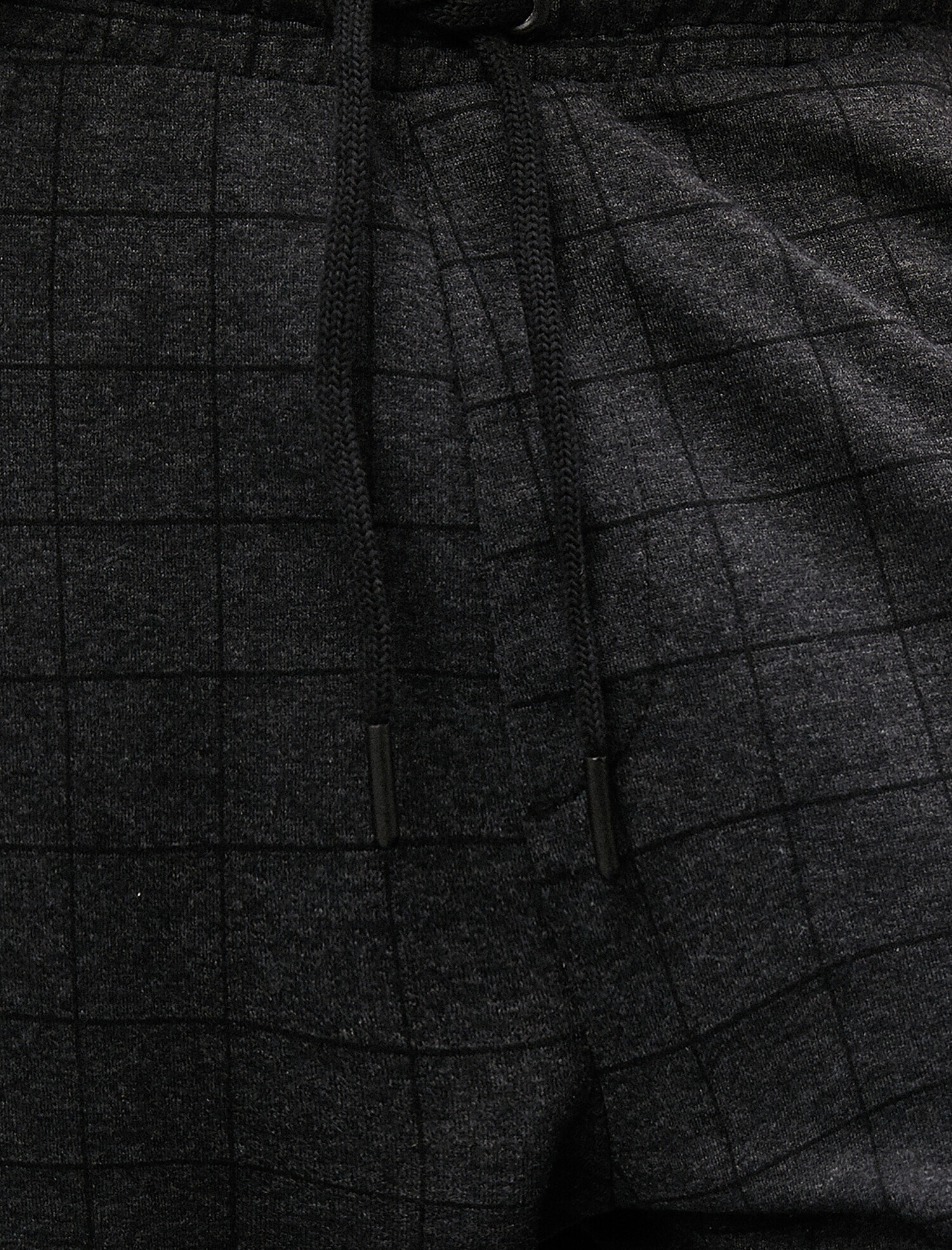   Kareli Beli Bağlamalı Eşofman Altı