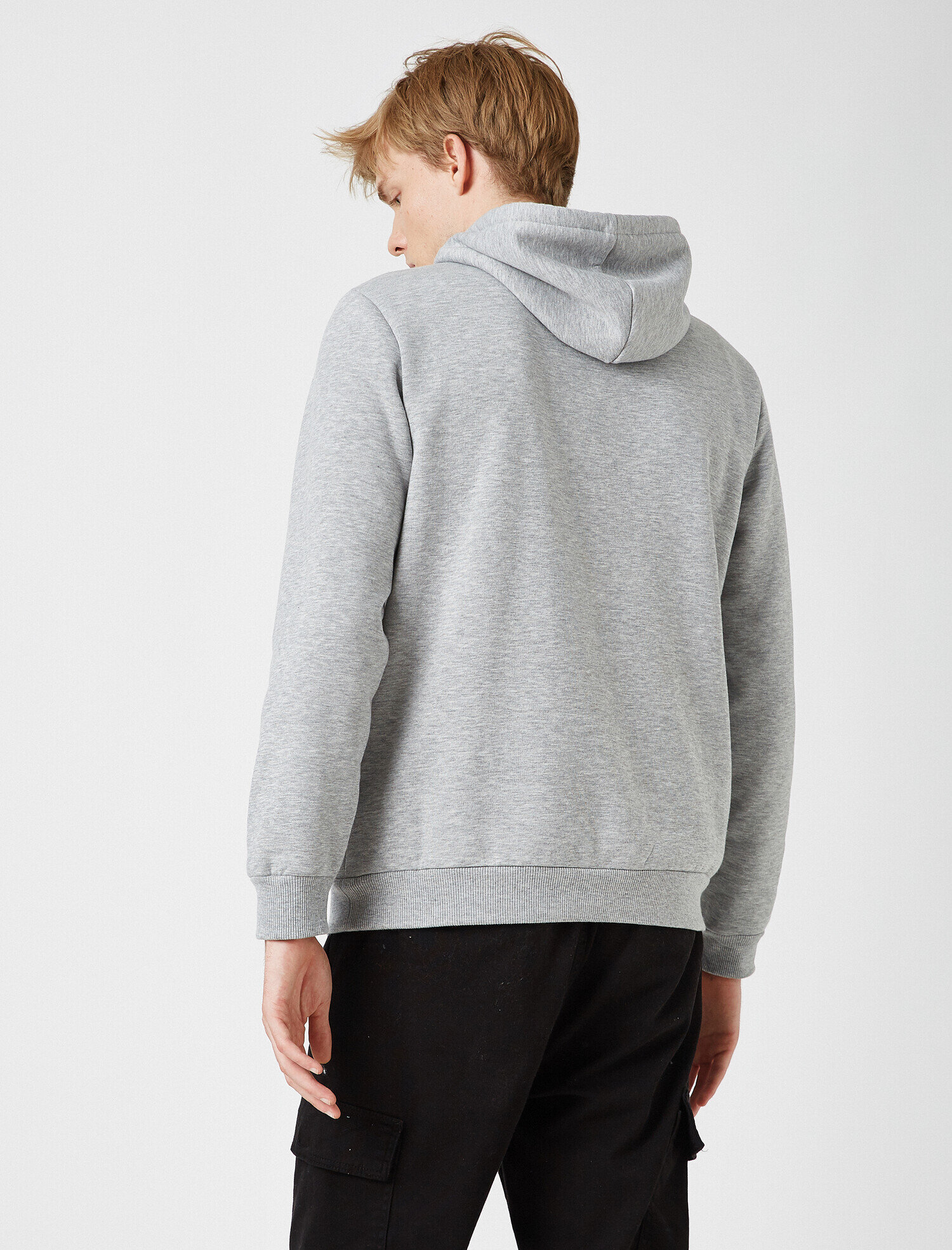   Baskılı Kapüşonlu Uzun Kollu Sweatshirt