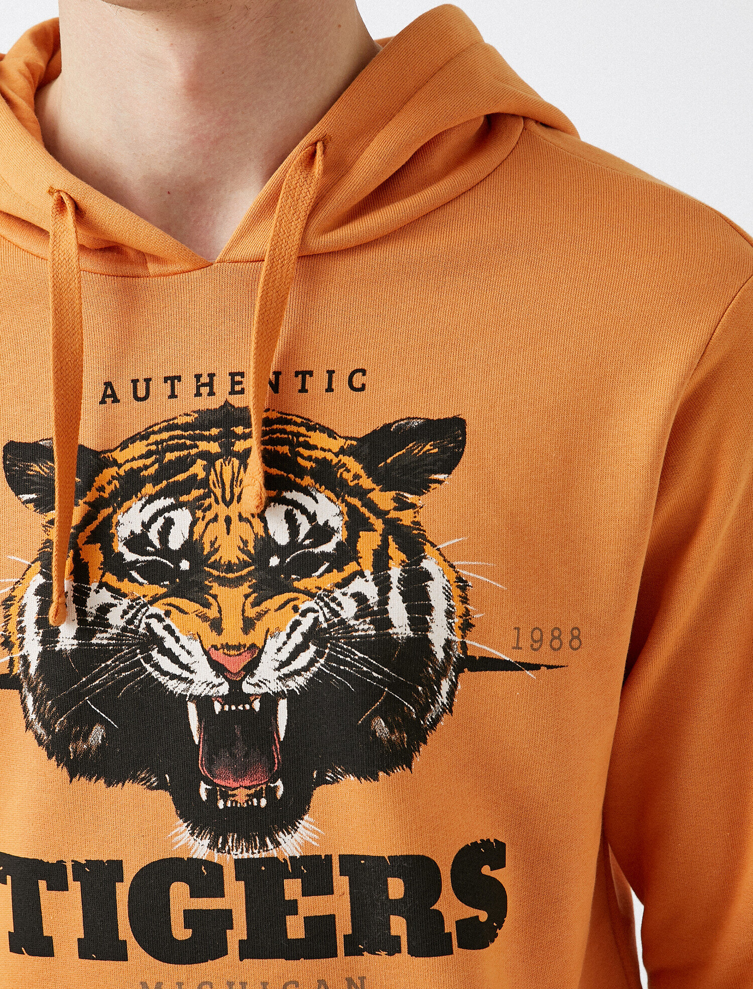   Pamuklu Baskılı Kapüşonlu Sweatshirt