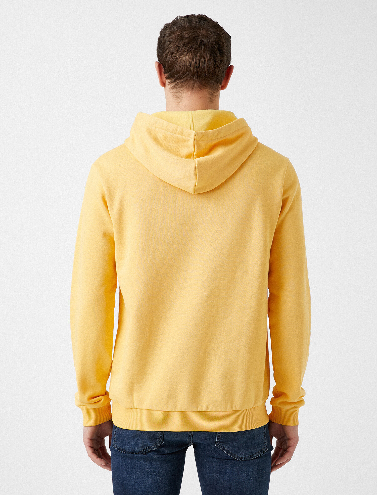   Pamuklu Baskılı Kapüşonlu Uzun Kollu Sweatshirt