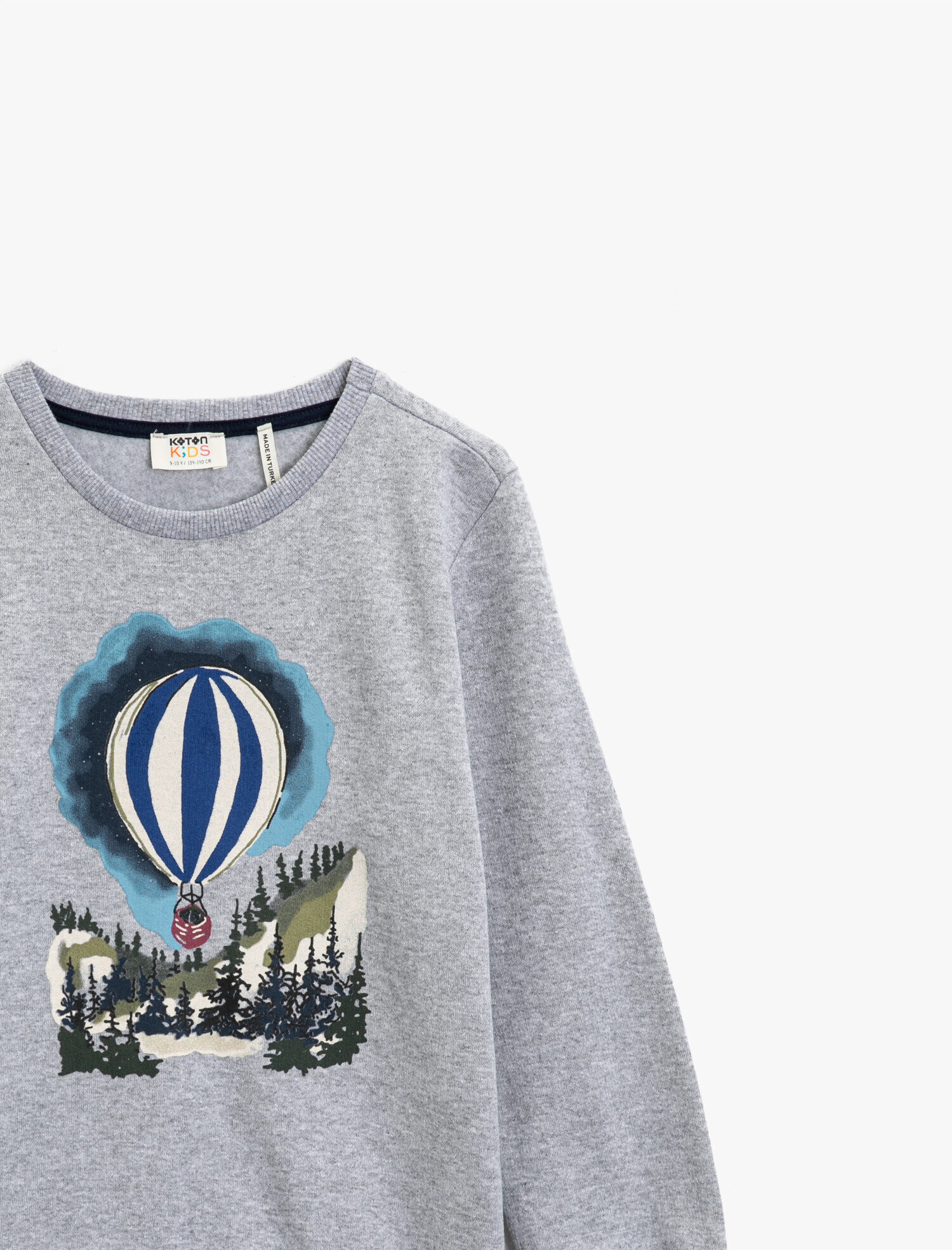 Erkek Çocuk Baskılı Bisiklet Yaka Uzun Kollu Sweatshirt