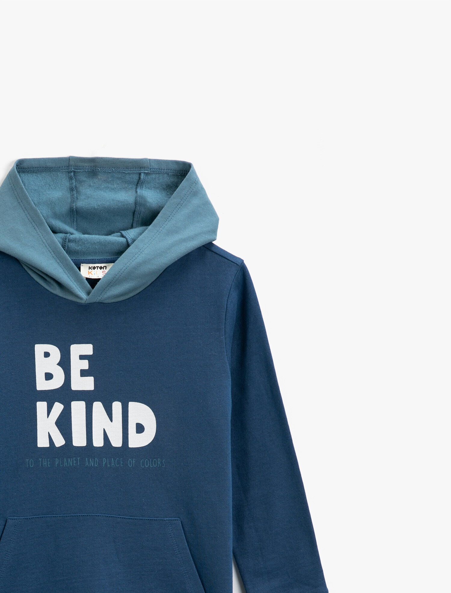  Erkek Çocuk Pamuklu Baskılı Kapüşonlu Uzun Kollu Sweatshirt