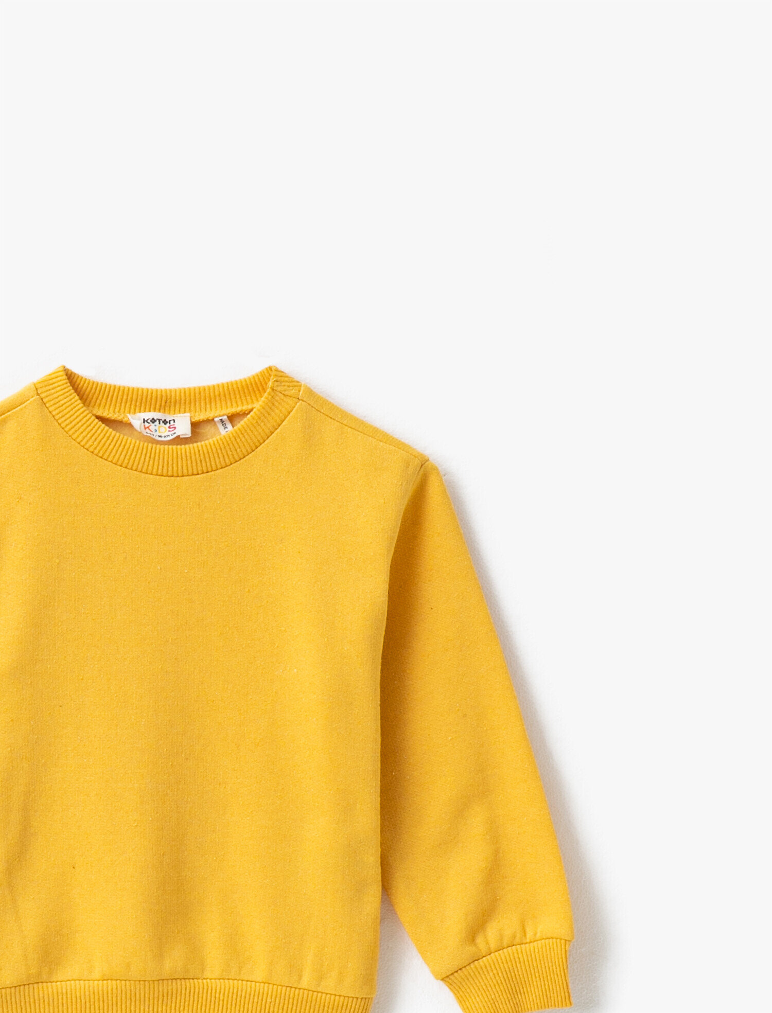  Erkek Çocuk Bisiklet Yaka Basic Uzun Kollu Sweatshirt