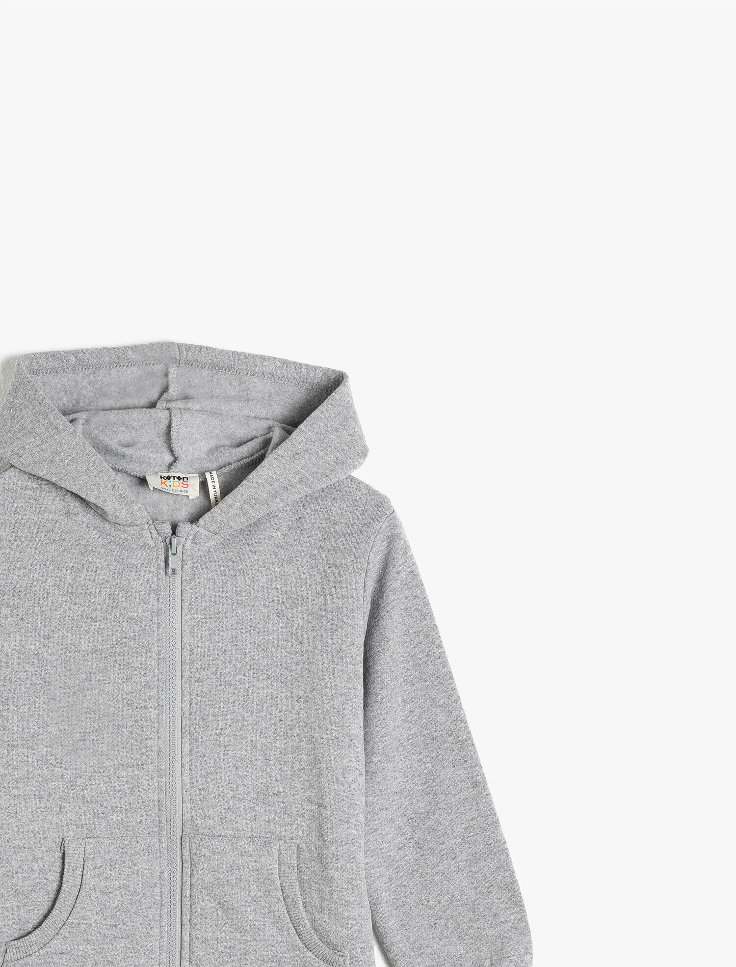  Erkek Çocuk Kapüşonlu Fermuarlı Basic Sweatshirt