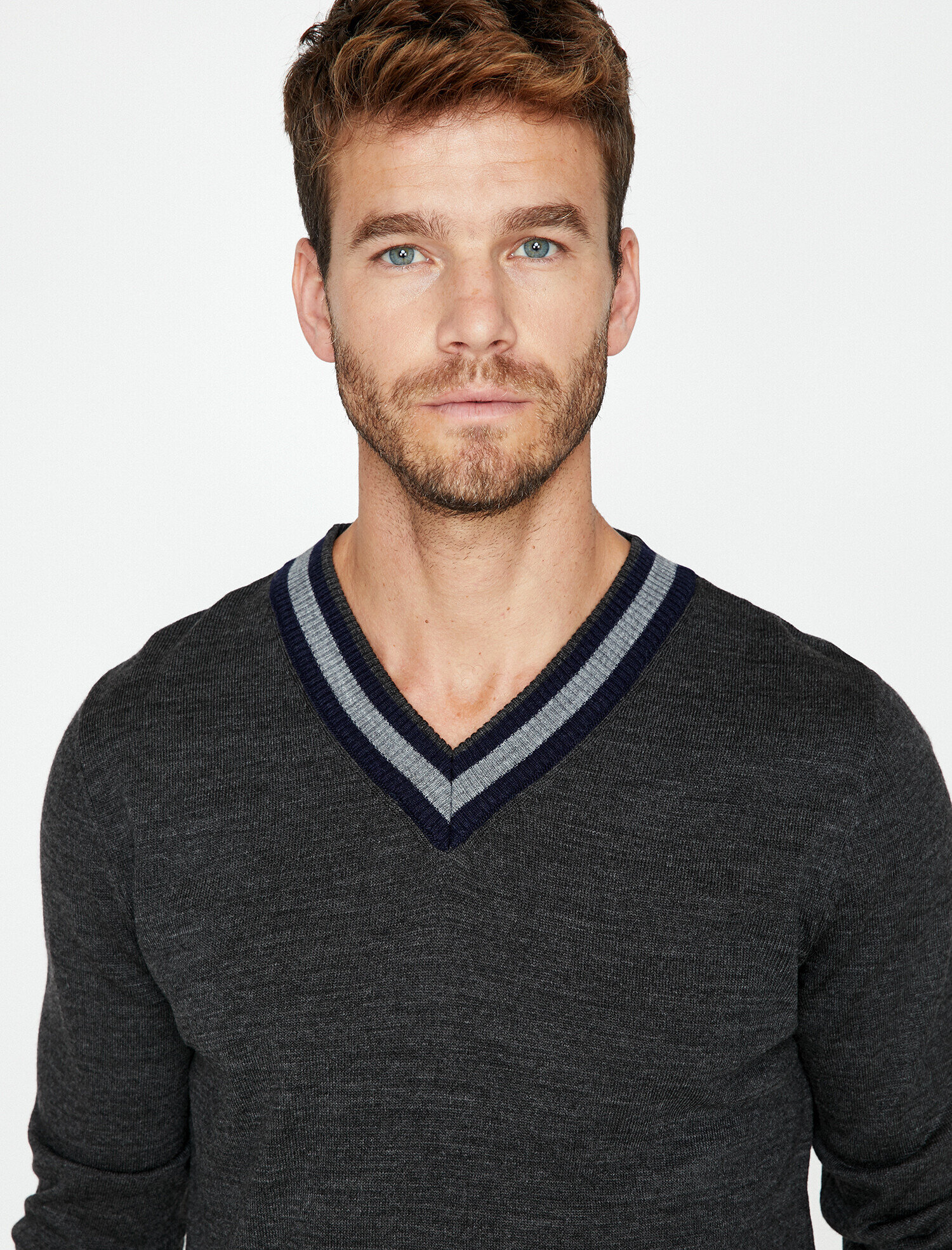   Çizgili Triko Kazak