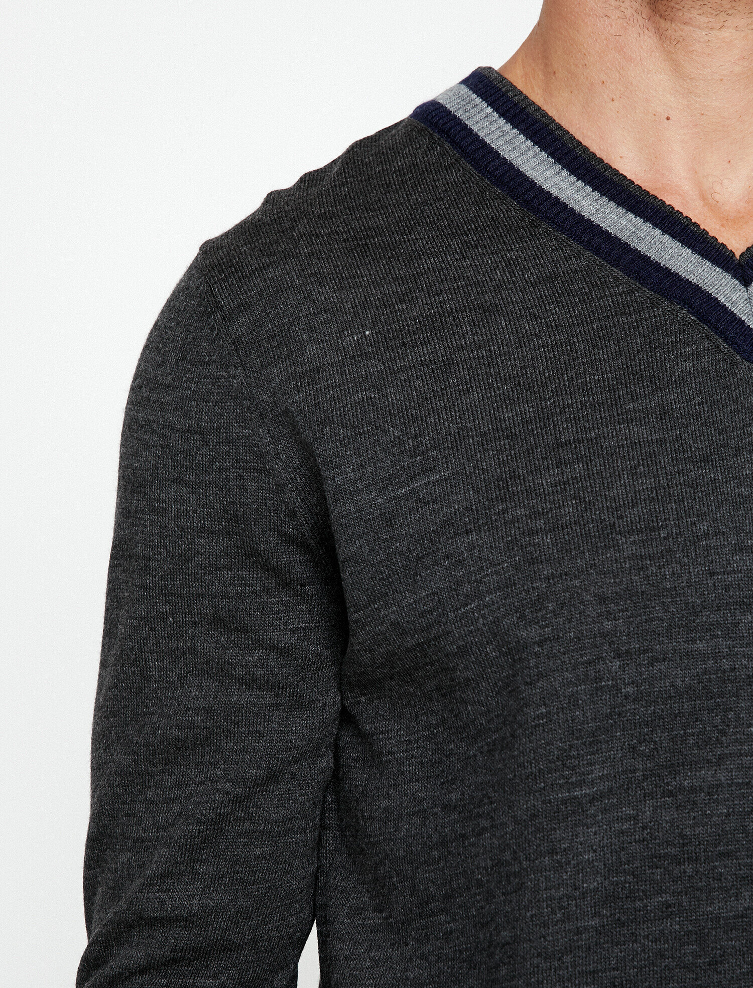   Çizgili Triko Kazak