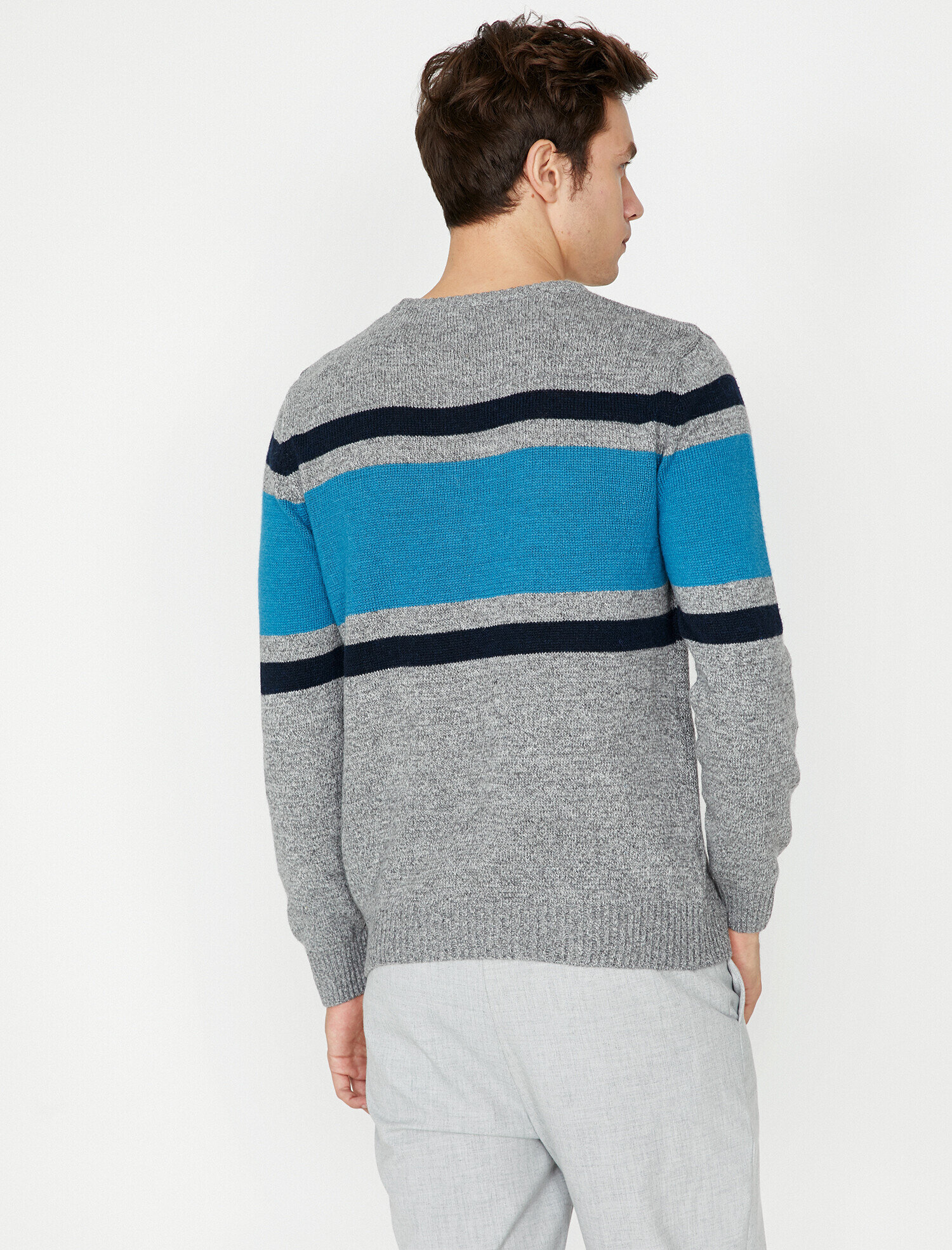   Çizgili Triko Kazak