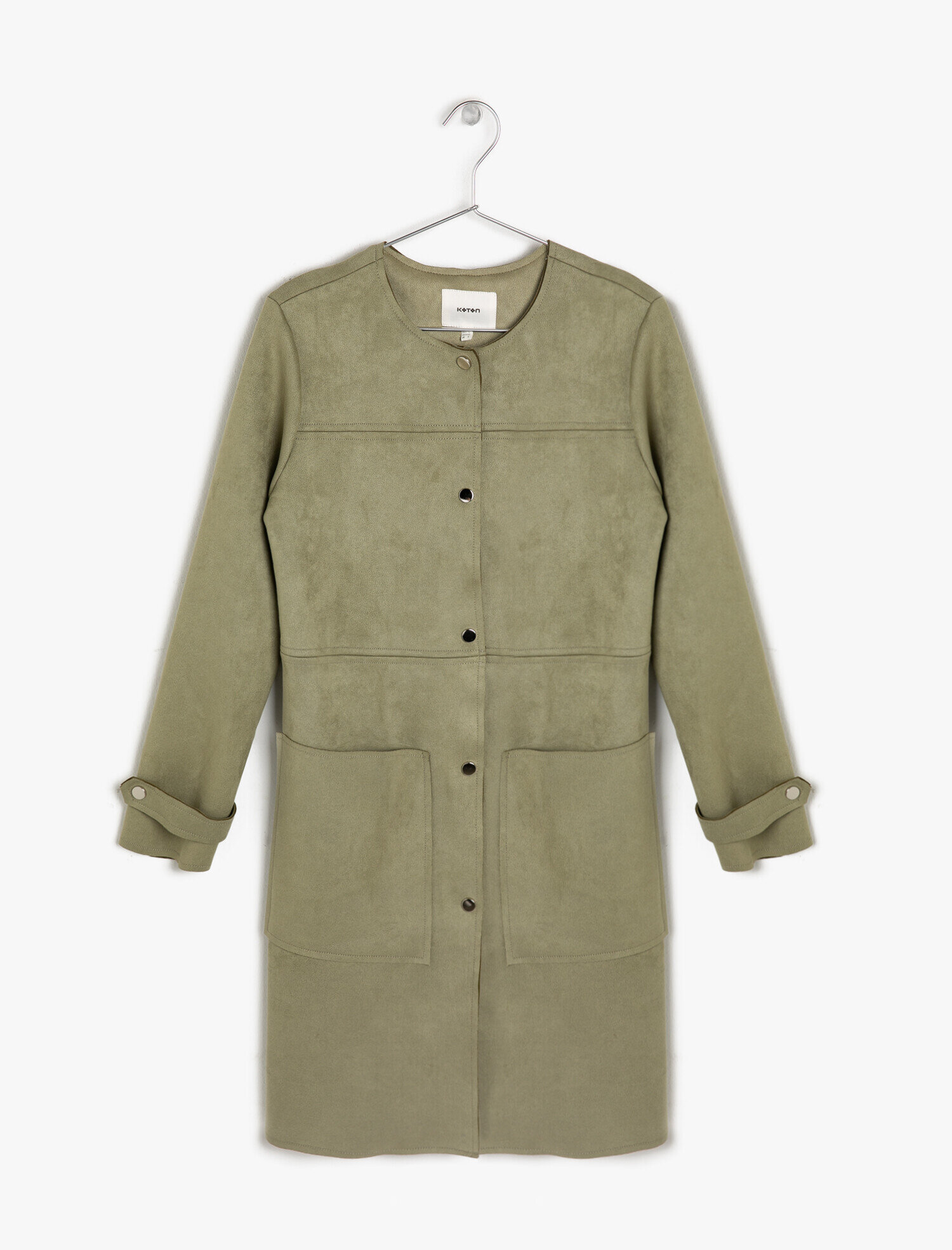   Süet Görünümlü Trençkot