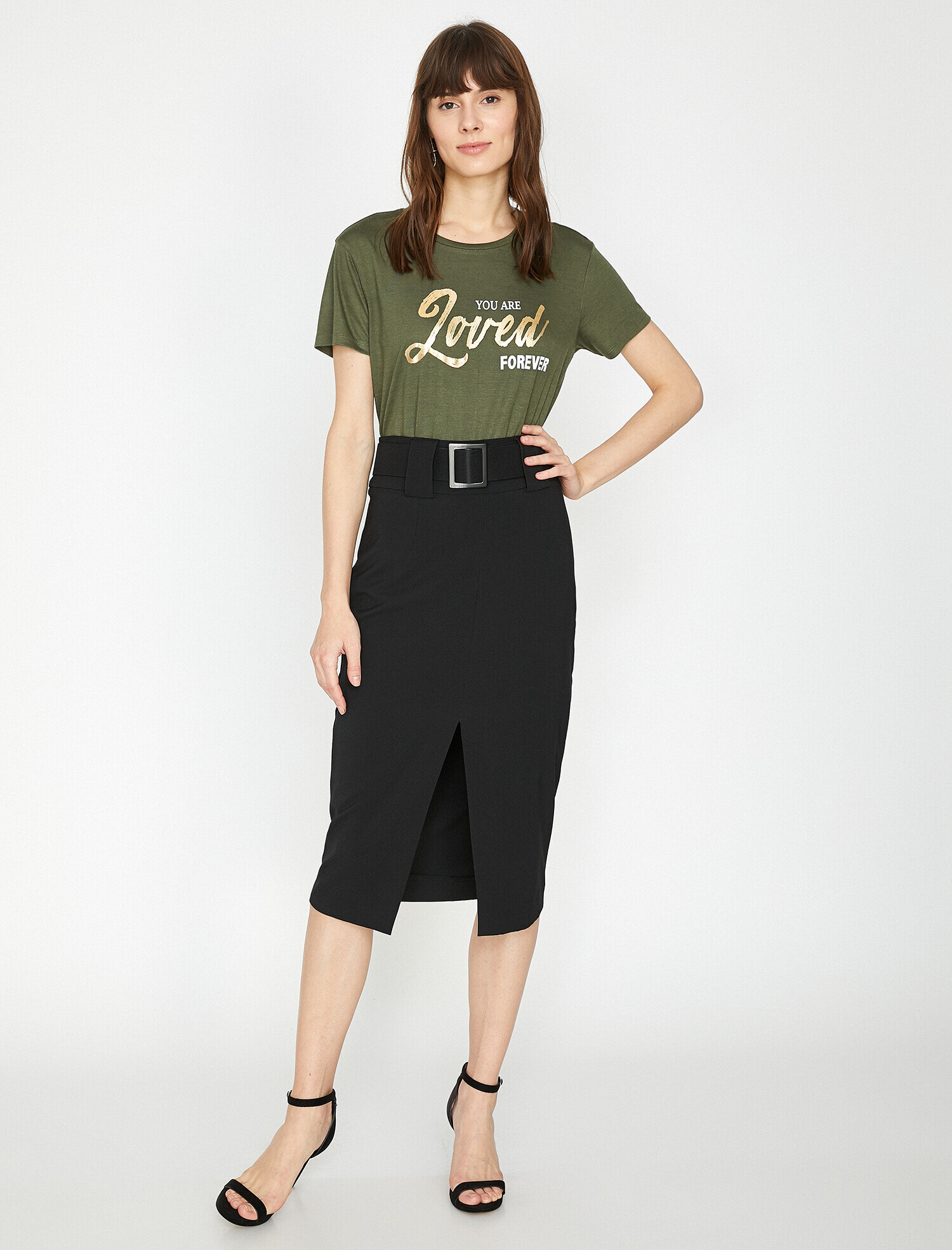   Varak Baskılı Bisiklet Yaka Tişört