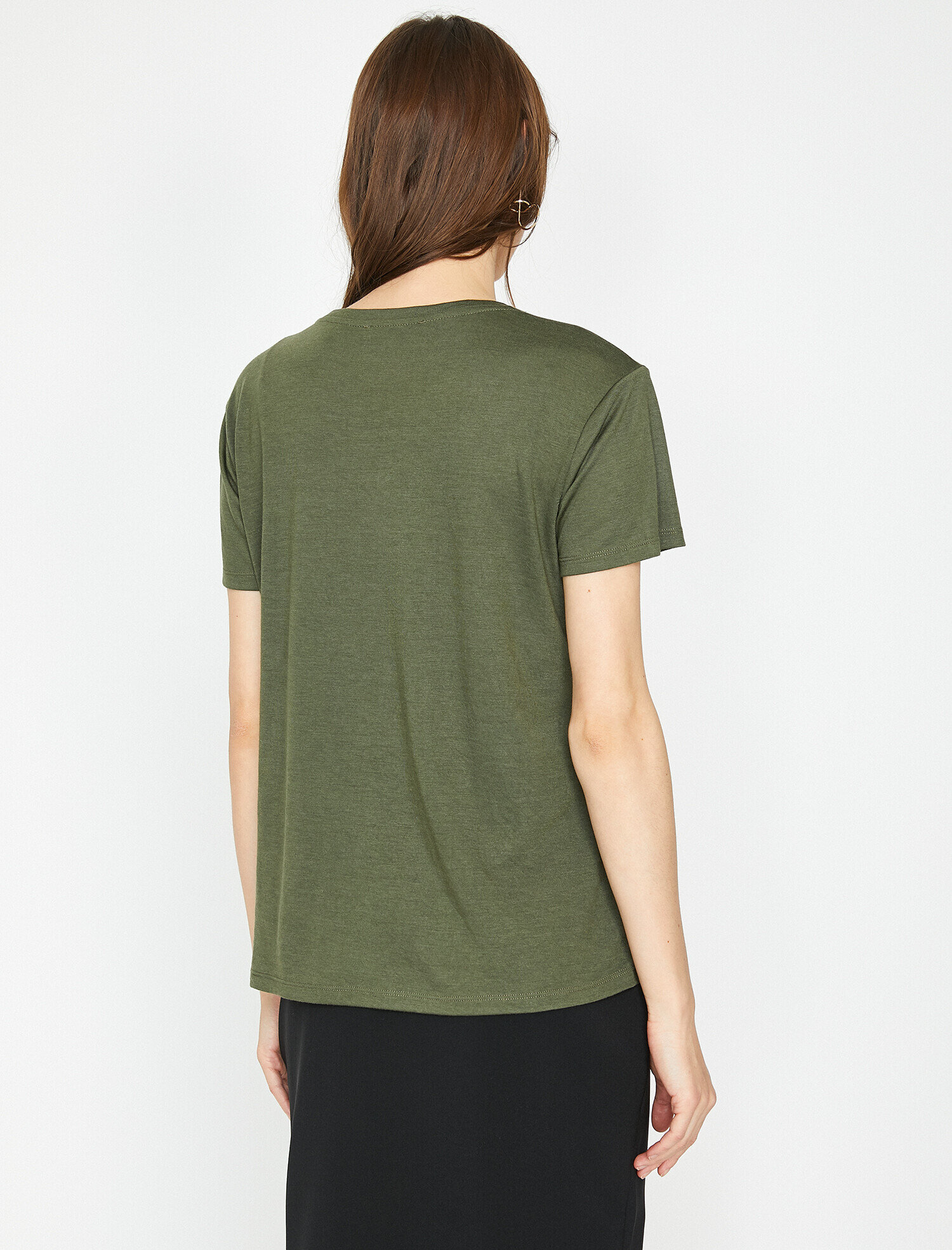   Varak Baskılı Bisiklet Yaka Tişört