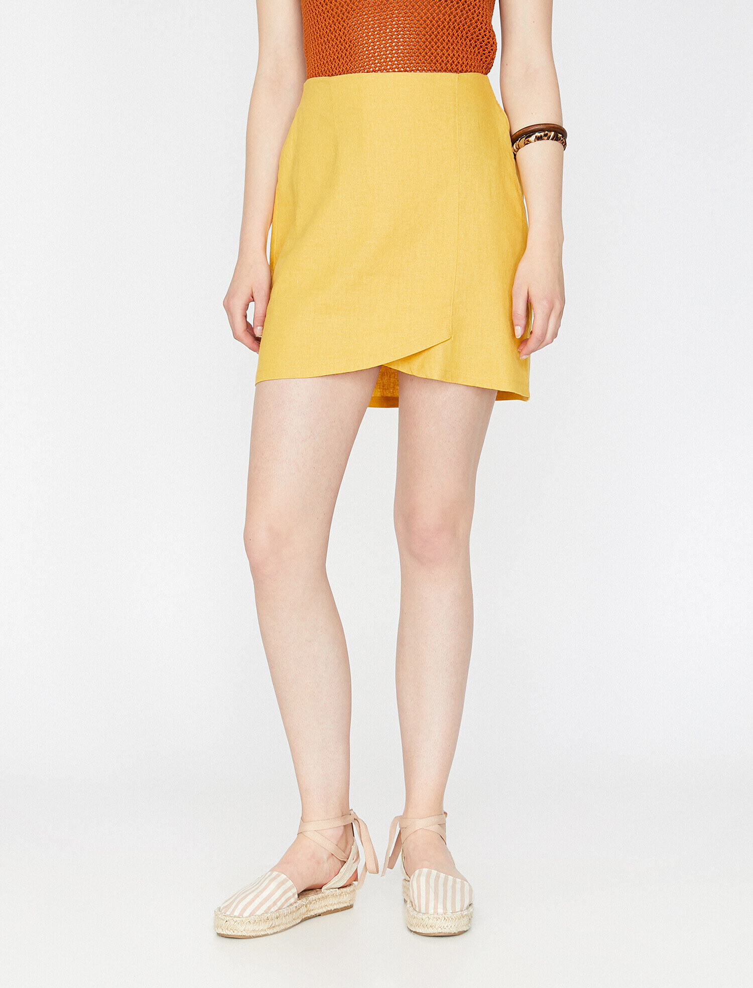 Normal Bel Etek Keten Karışımlı