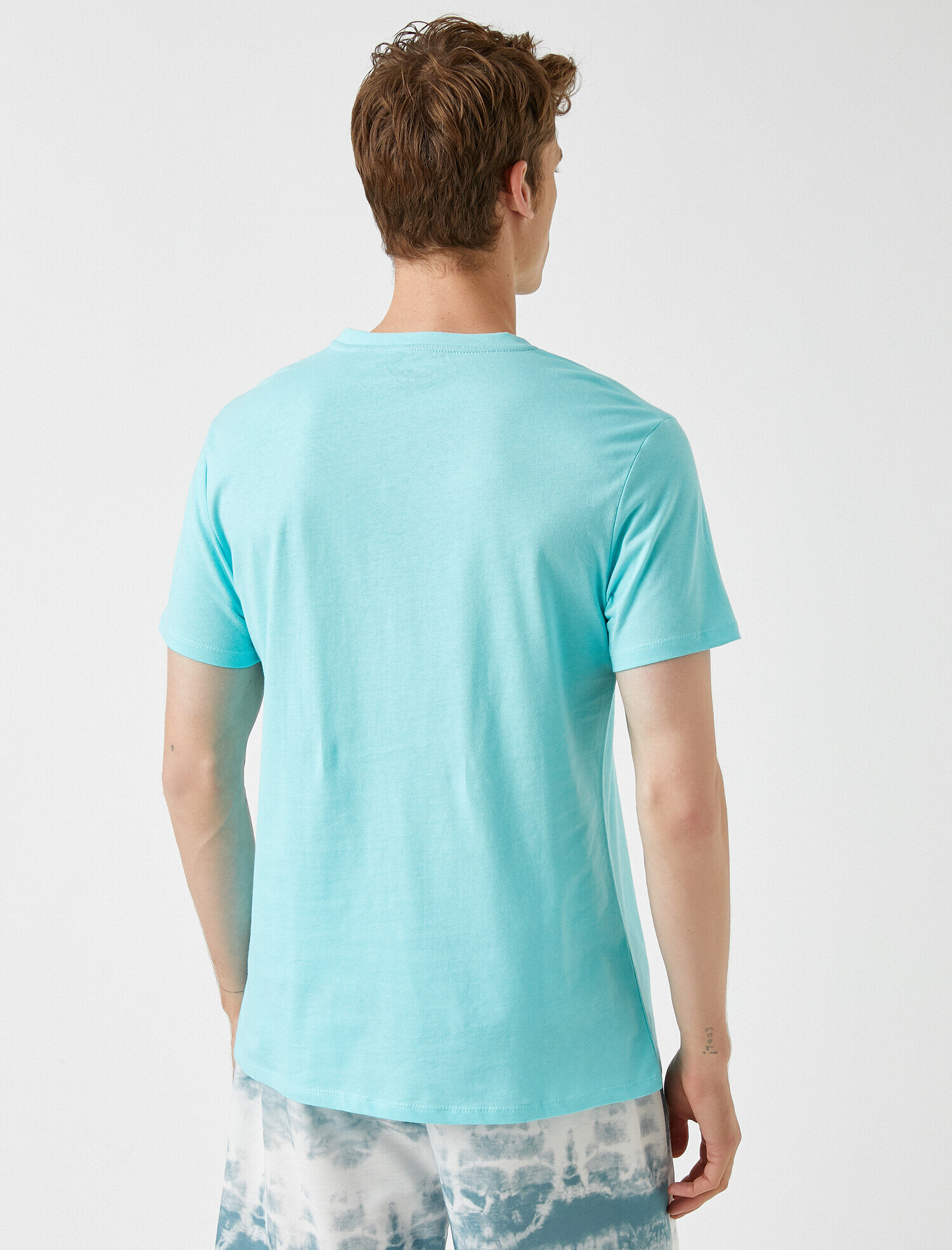   Bisiklet Yaka Tişört Pamuklu