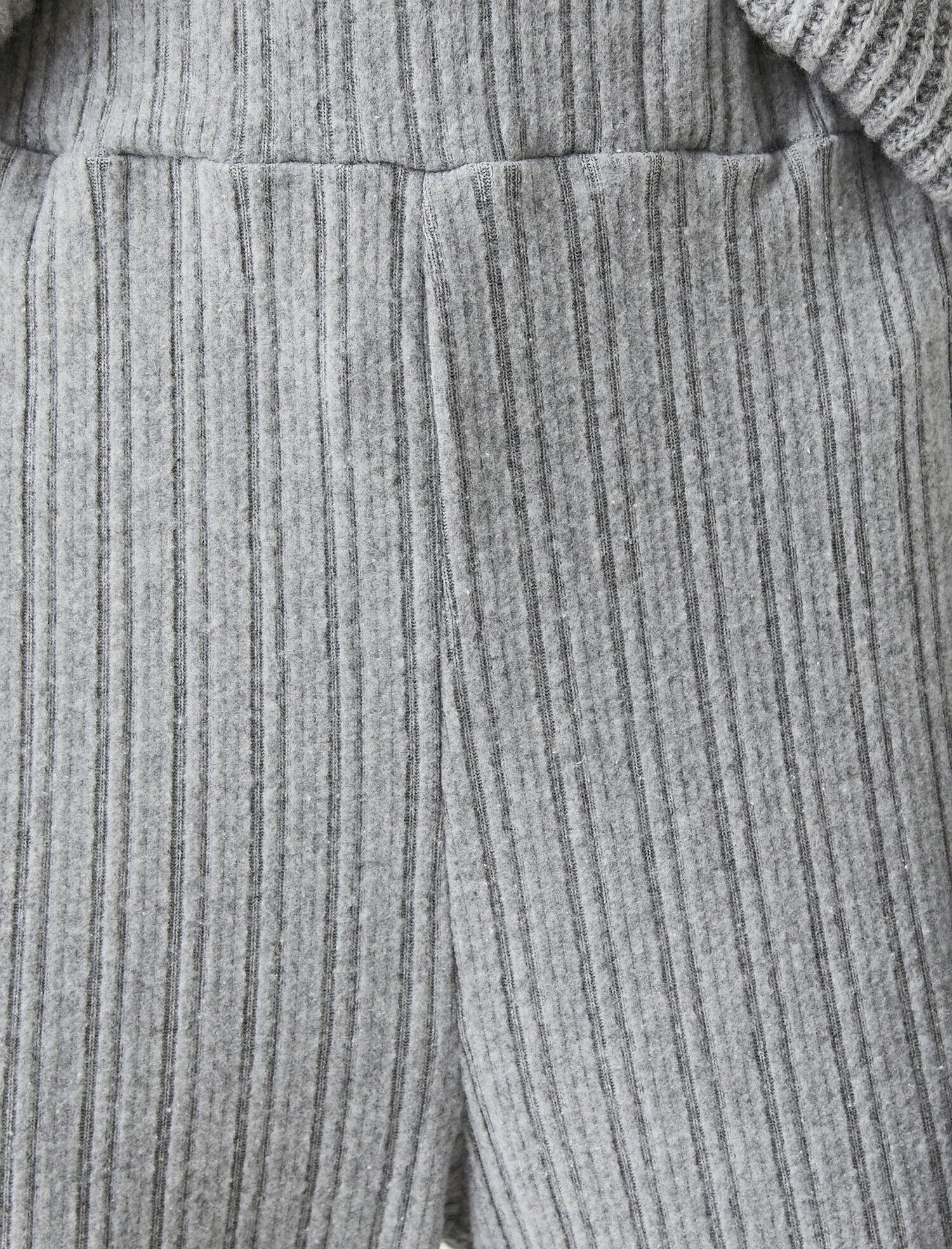   Yüksek Bel Bol Paça Pantolon Fitilli