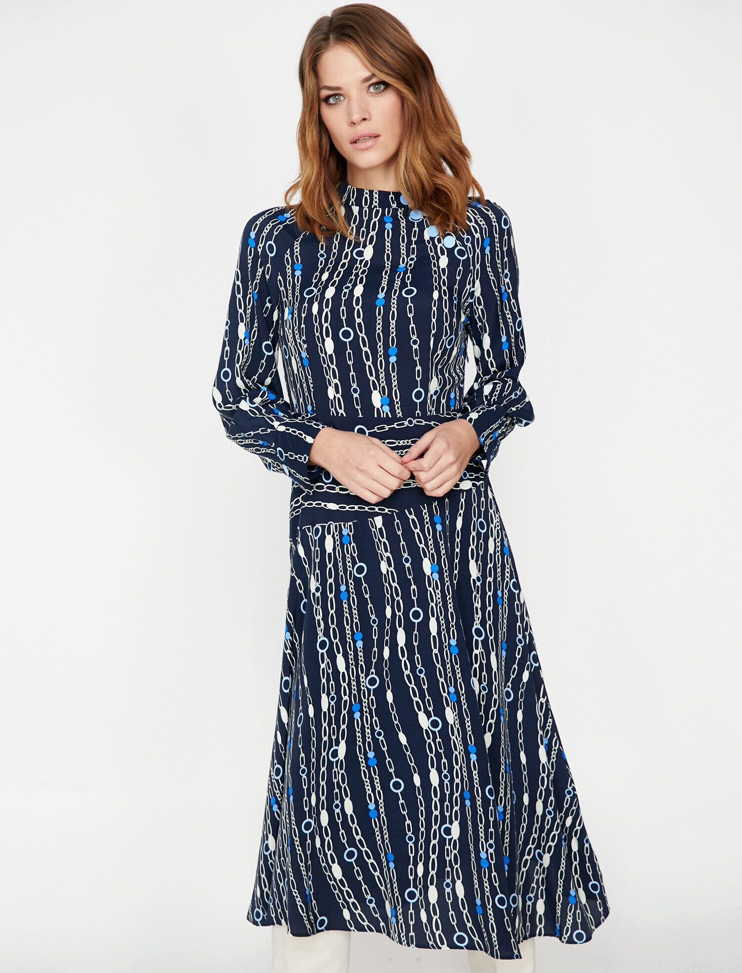   Zincir Desenli Elbise