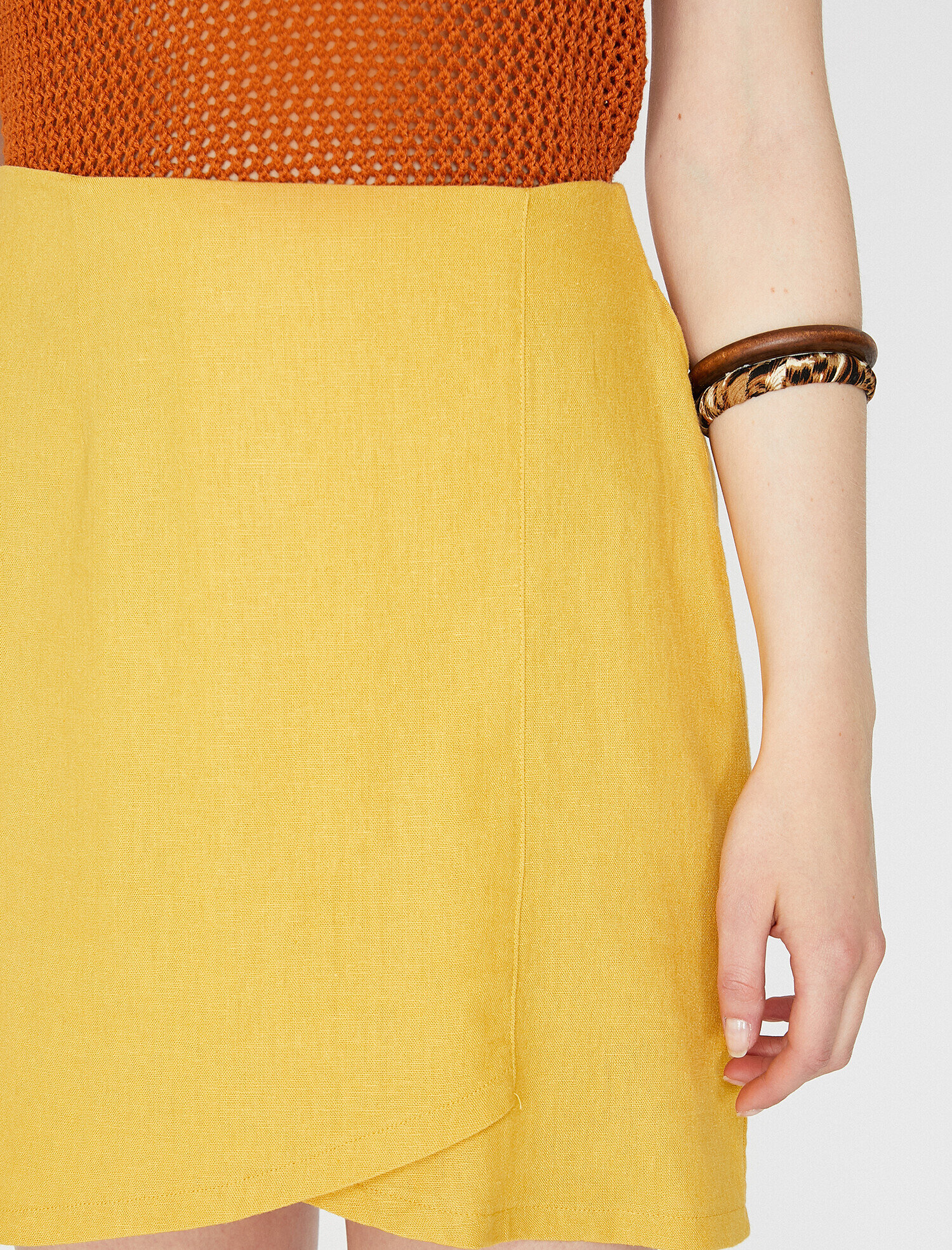 Normal Bel Etek Keten Karışımlı