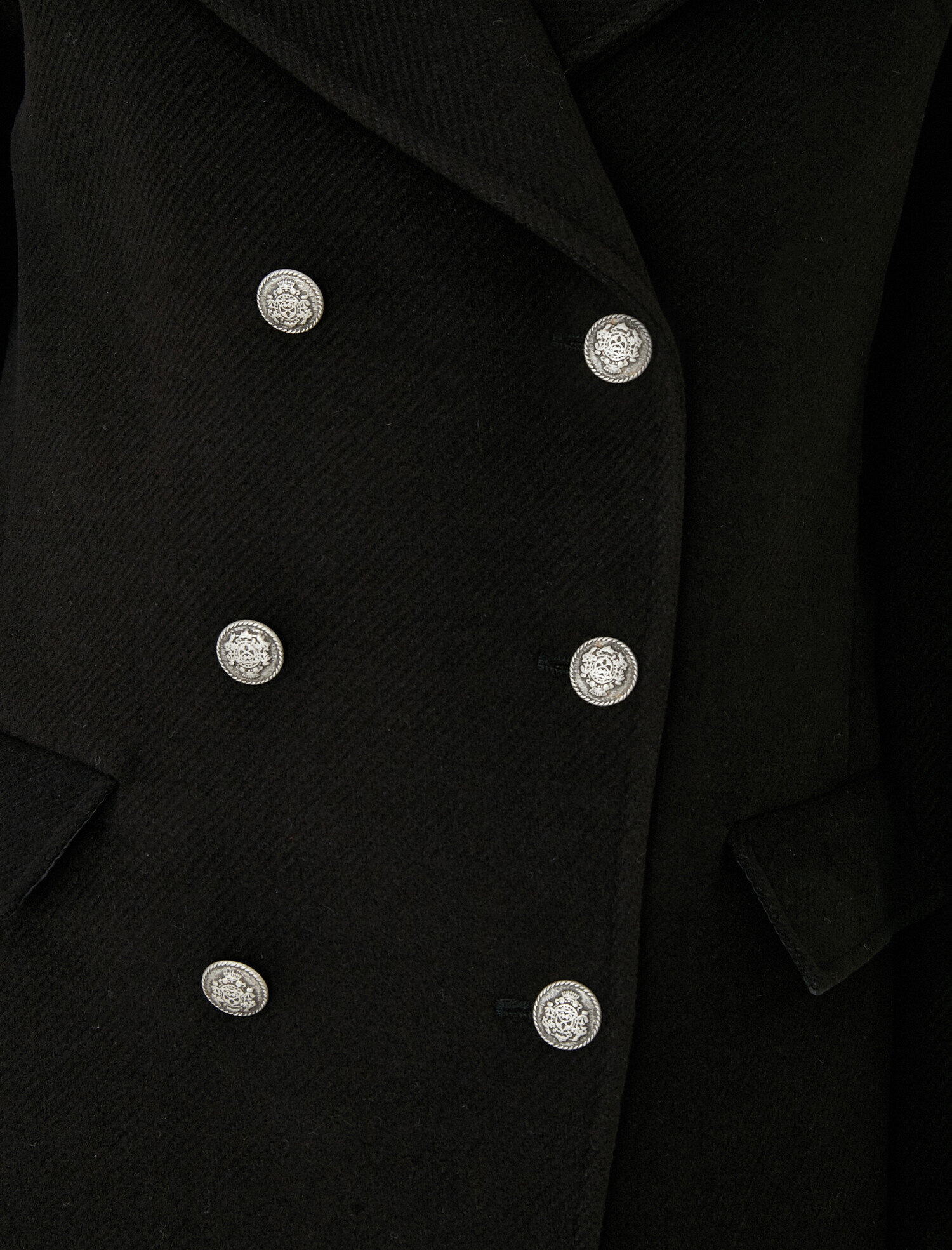   Düğmeli Kaşe Kaban