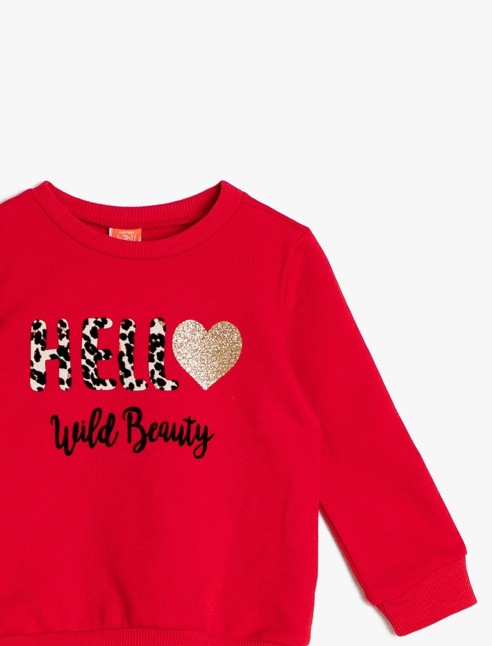 Kız Bebek Yazılı Baskılı Sweatshirt
