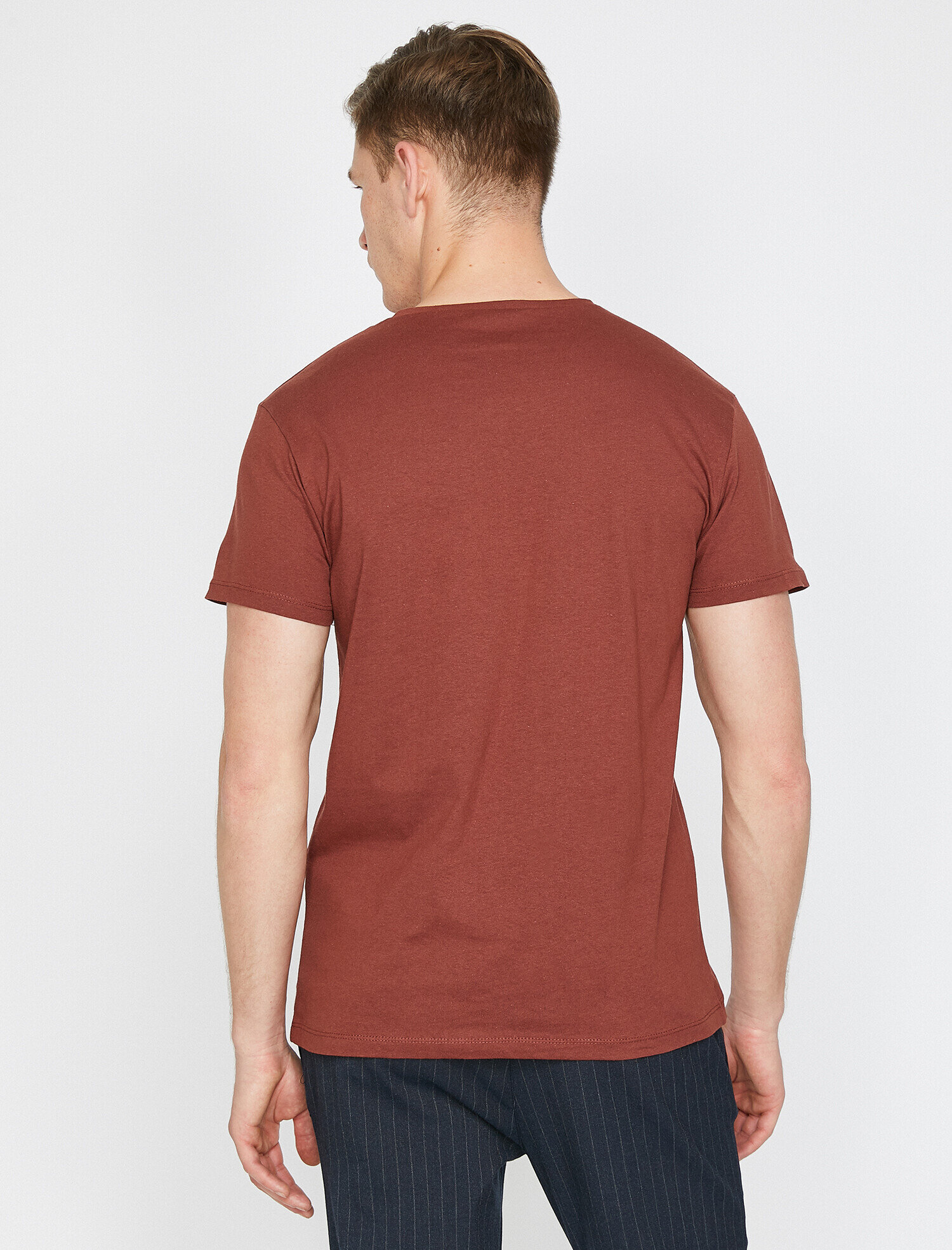   Baskılı Tişört Kısa Kollu Bisiklet Yaka