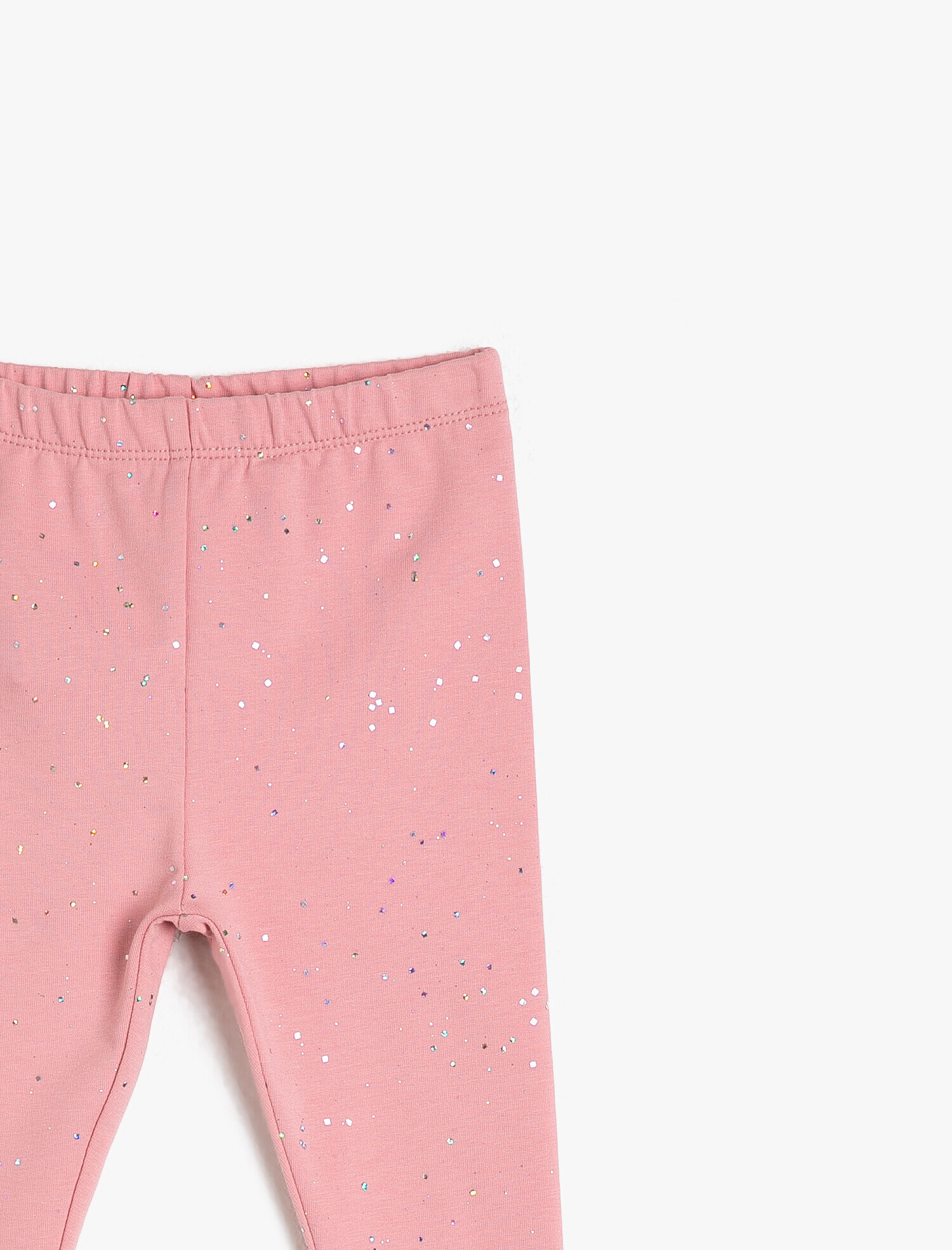  Kız Bebek Esnek Kumaştan Parlak Baskılı Uzun Boy Tayt