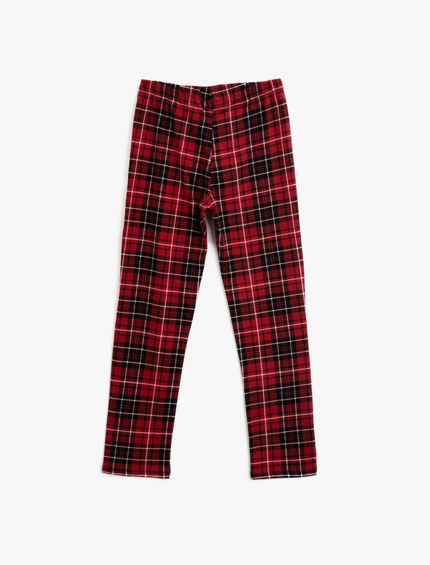   Aile Pijamasi Pamuklu Bisiklet Yaka Ekose Pijama Takımı