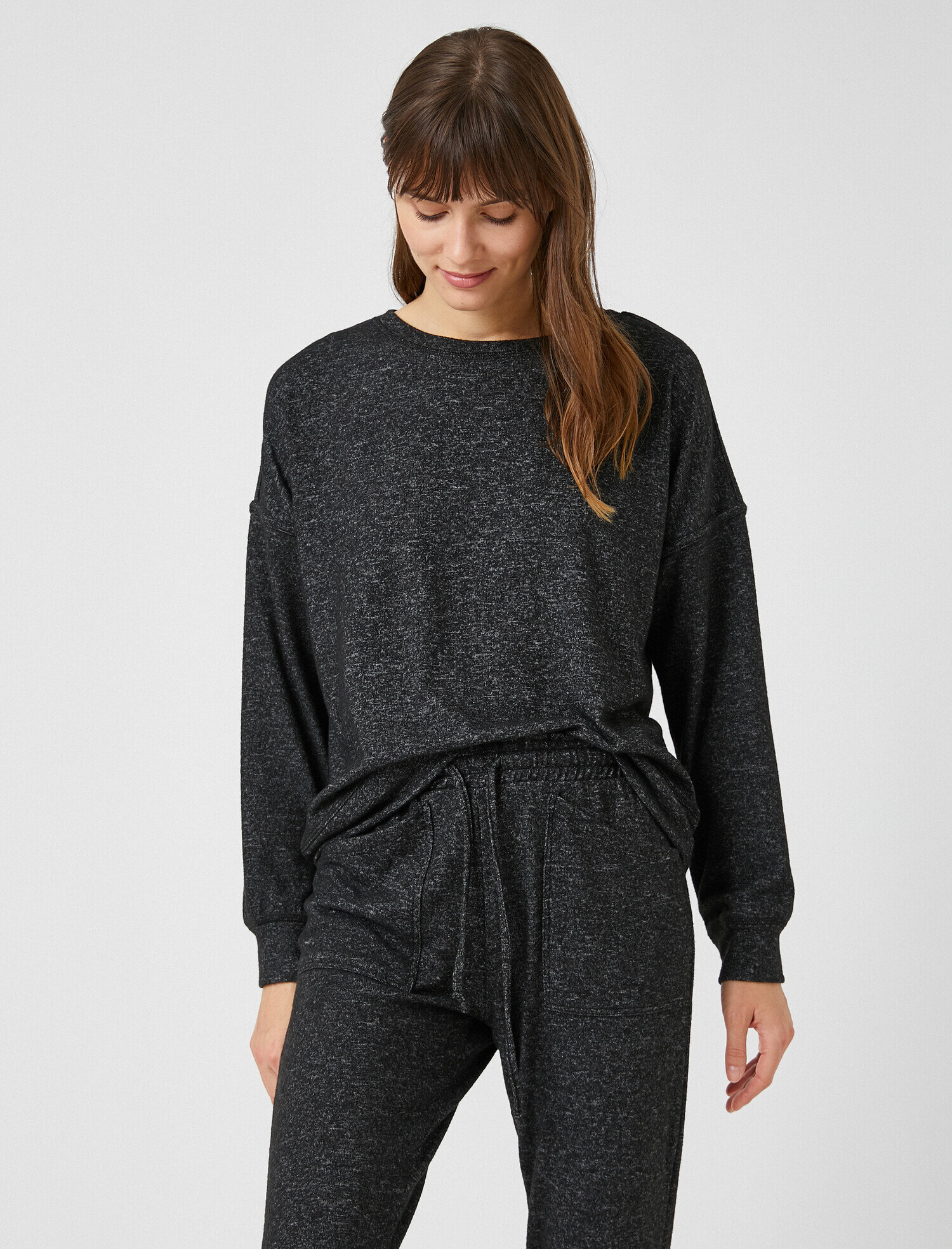   Bisiklet Yaka Pijama Üstü