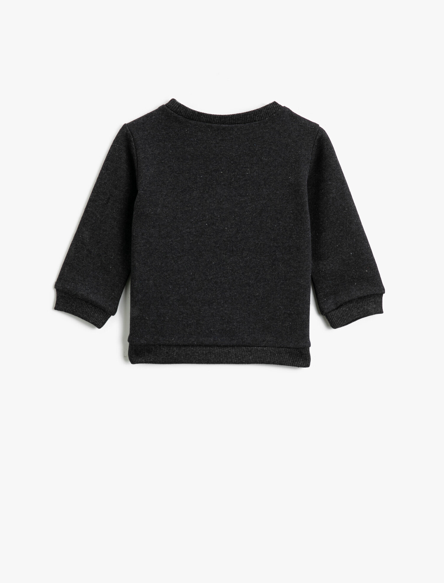 Erkek Bebek Batman Lisanslı İşlemeli Bisiklet Yaka Uzun Kollu Sweatshirt