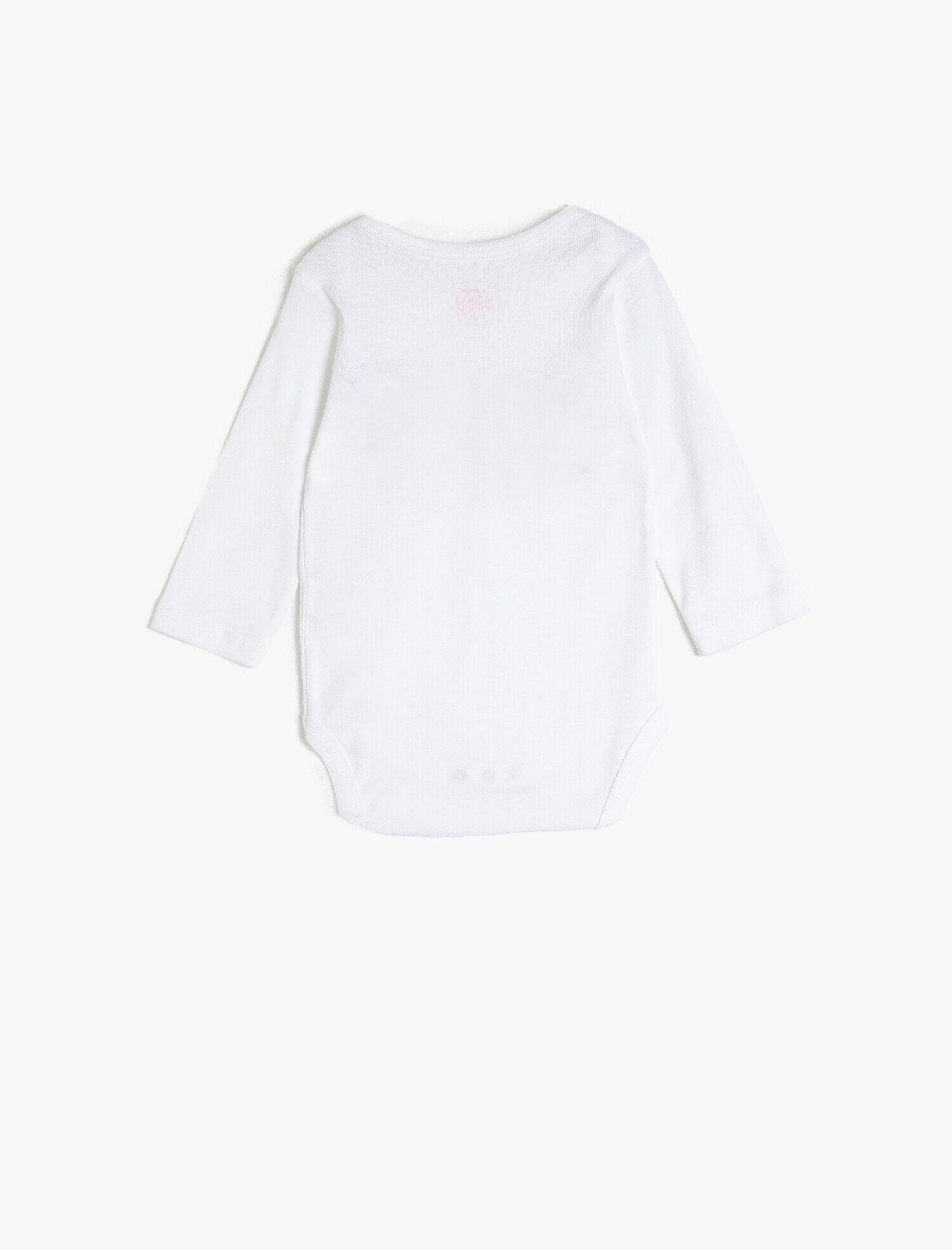  Kız Bebek Baskılı Uzun Kollu Bisiklet Yaka Çıtçıtlı Body