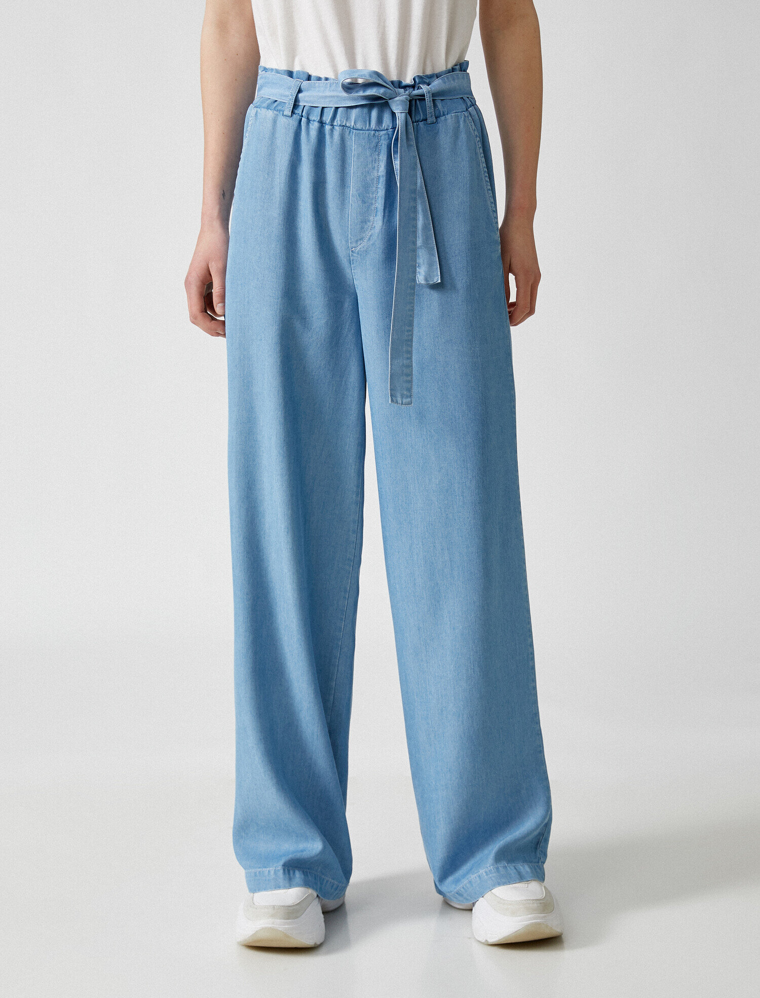   Geniş Paça Pantolon Kemerli