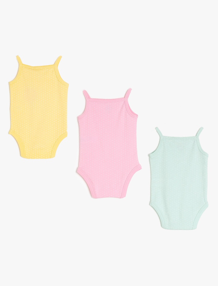 Kız Bebek 3 Parça Çıtçıtlı Askılı Basic Set