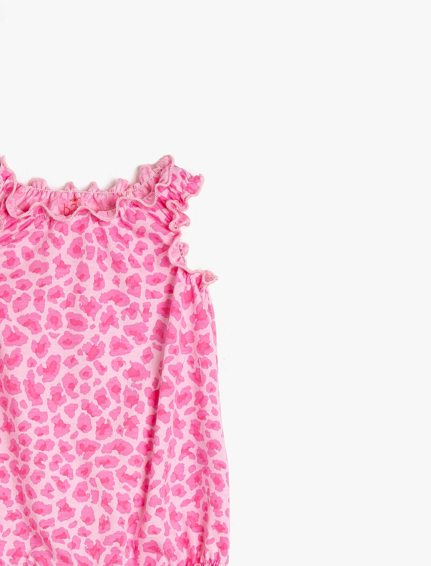  Kız Bebek Baskılı Tulum Kısa Kollu