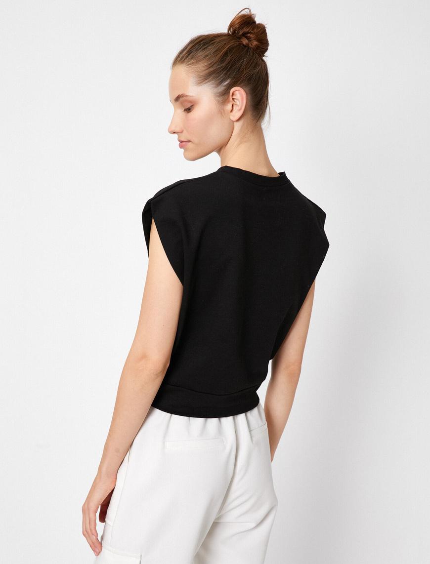   Düşük Kol Basic Kısa Kollu T-Shirt