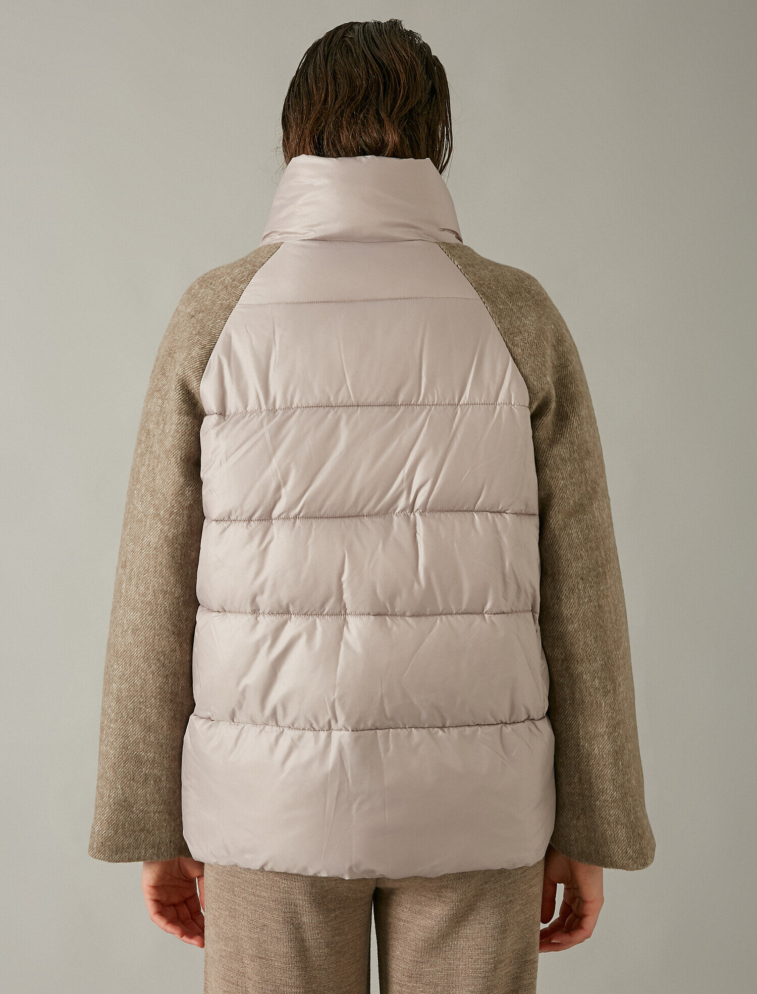   Kapitoneli Fermuarlı Şişme Mont