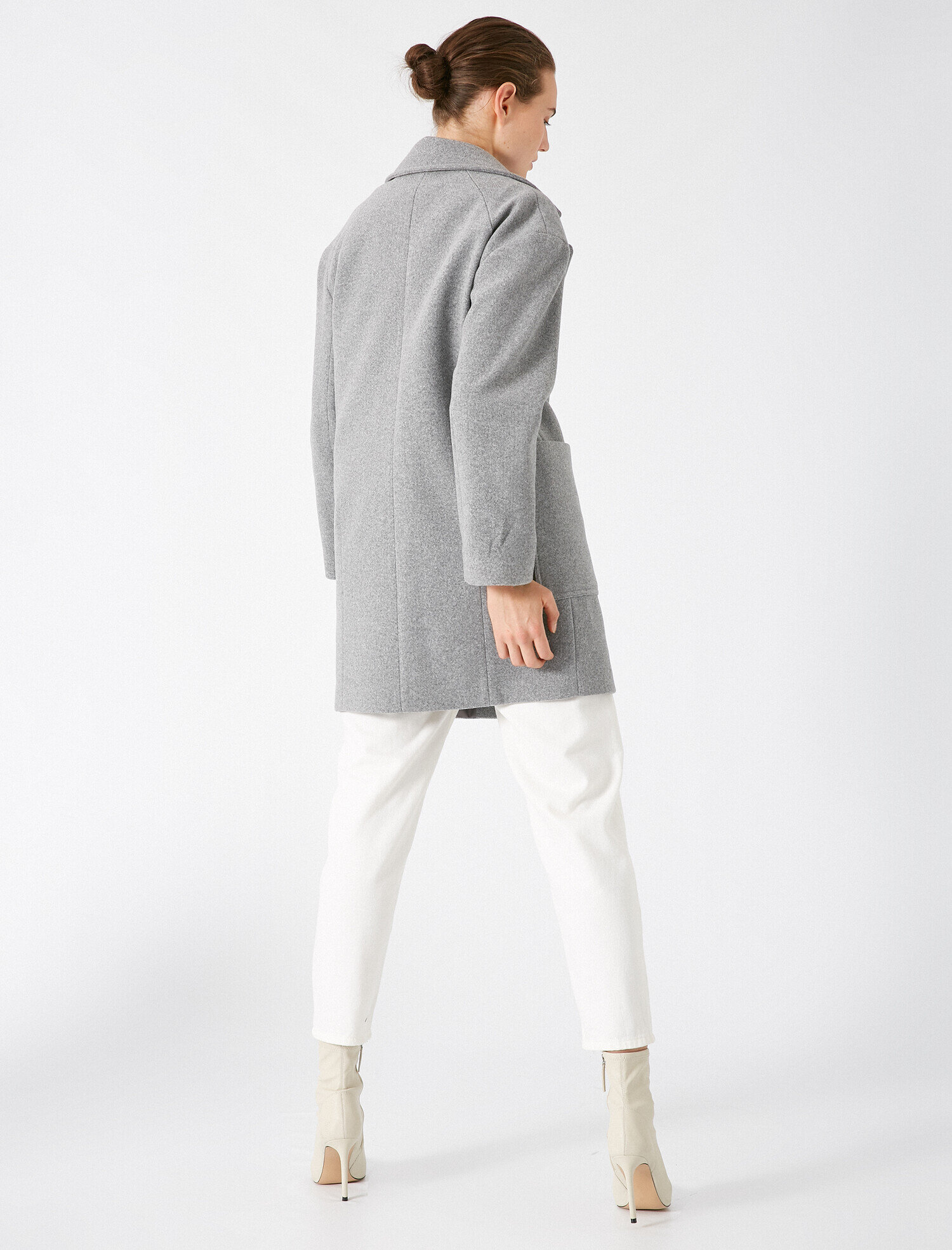 Gömlek Yaka Kaşe Kaban