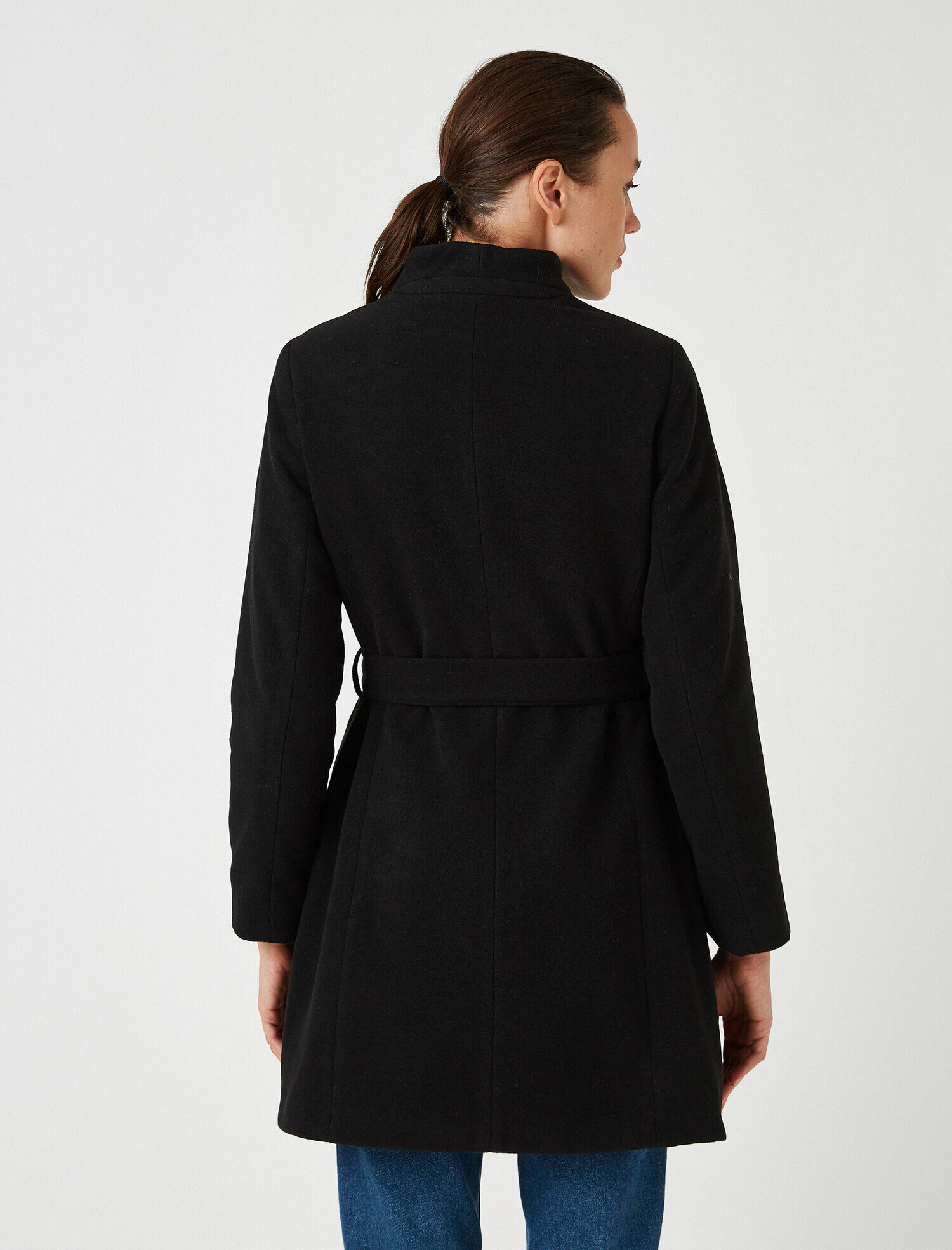   Beli Bağlamalı Cepli Kaşe Kaban