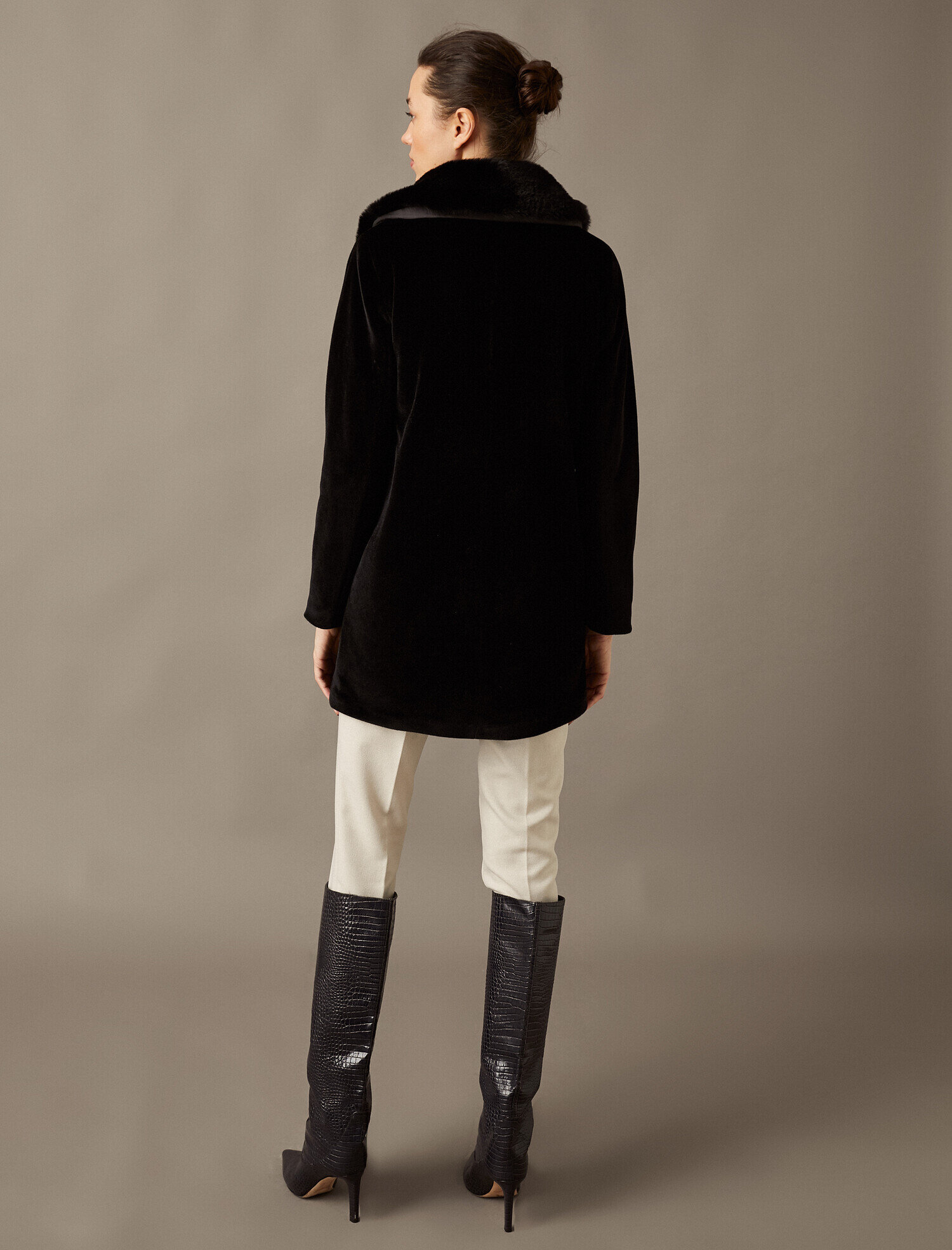   Suni Kürk Detaylı Kaban