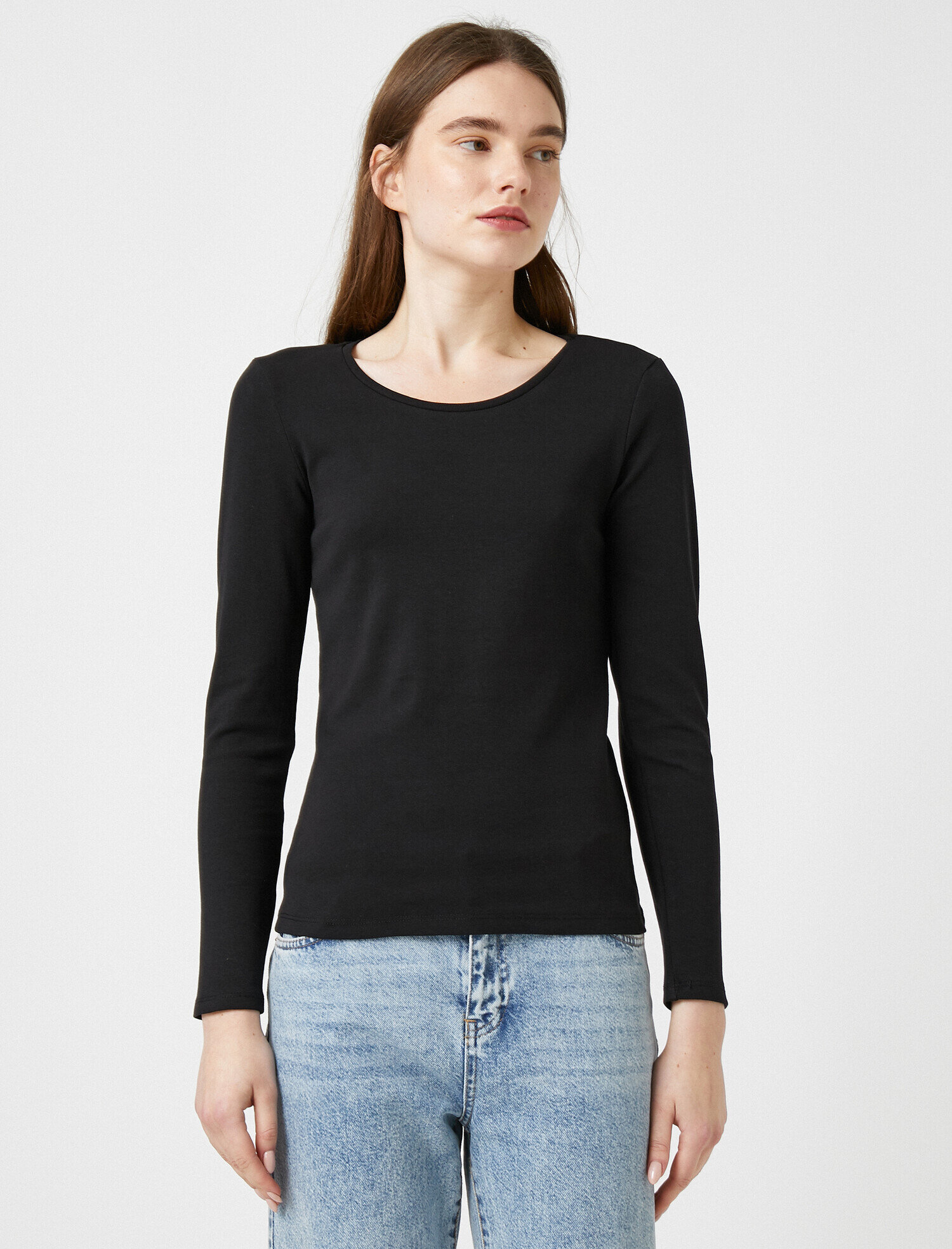   Uzun Kollu Tişört Pamuklu