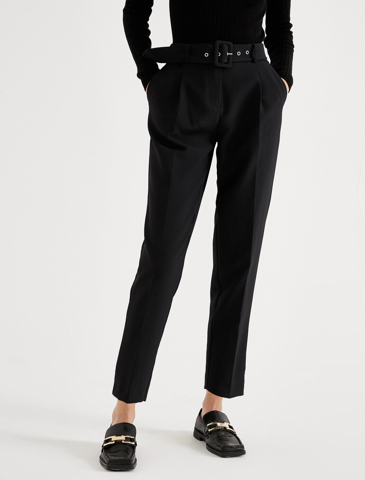   Kemerli Crop Pantolon