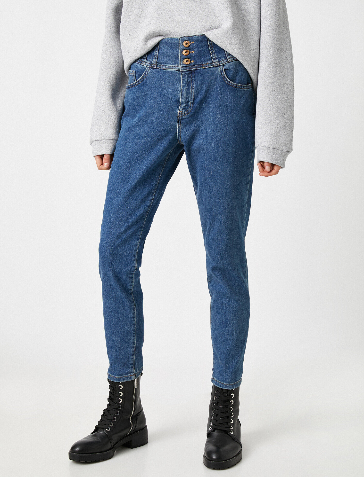   Taylor Jean - Ekstra Yüksek Bel Dar Kesim Dar Paça Pantolon