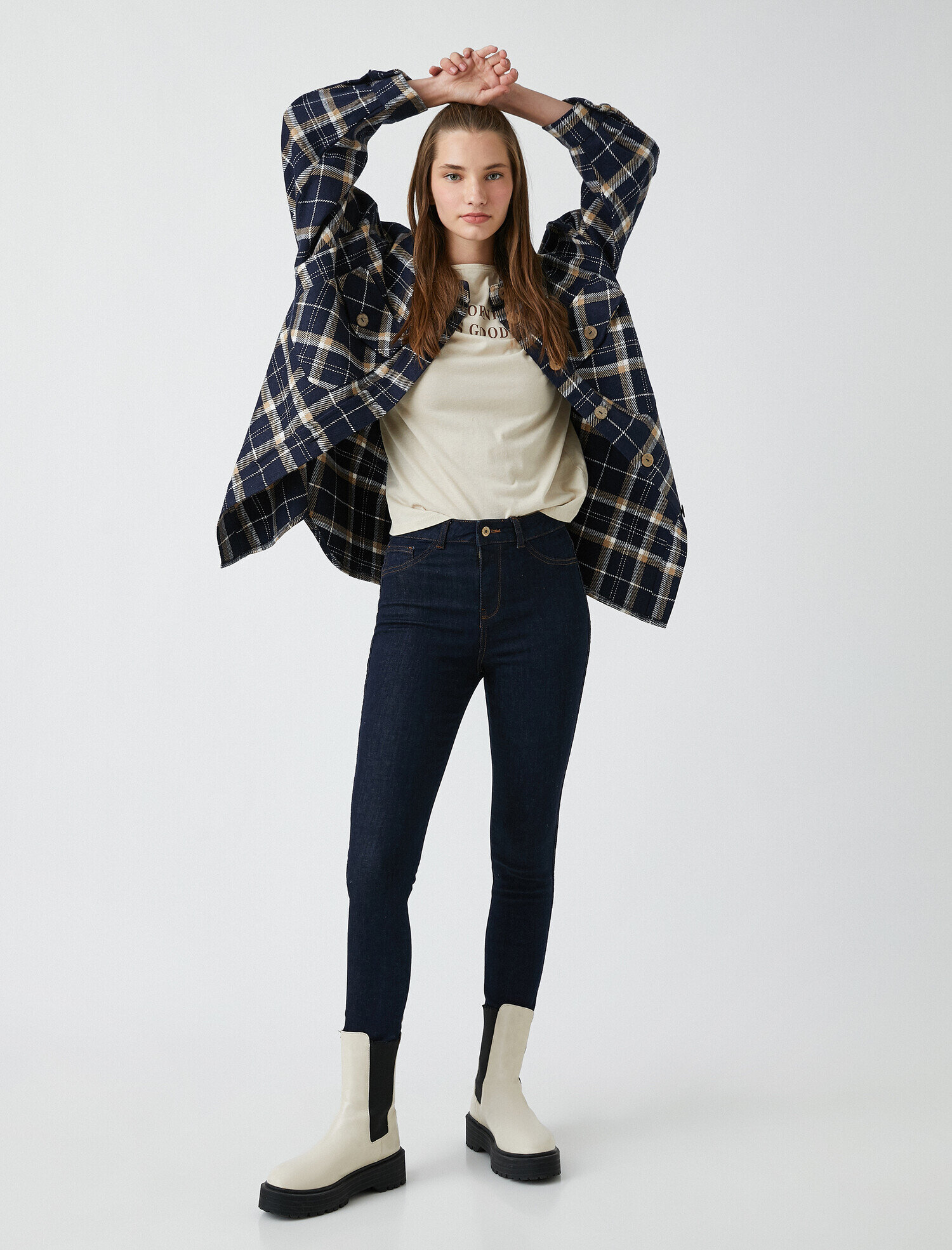   Skinny Fit Jean -Yüksek Bel Dar Kesim Dar Paça Pantolon