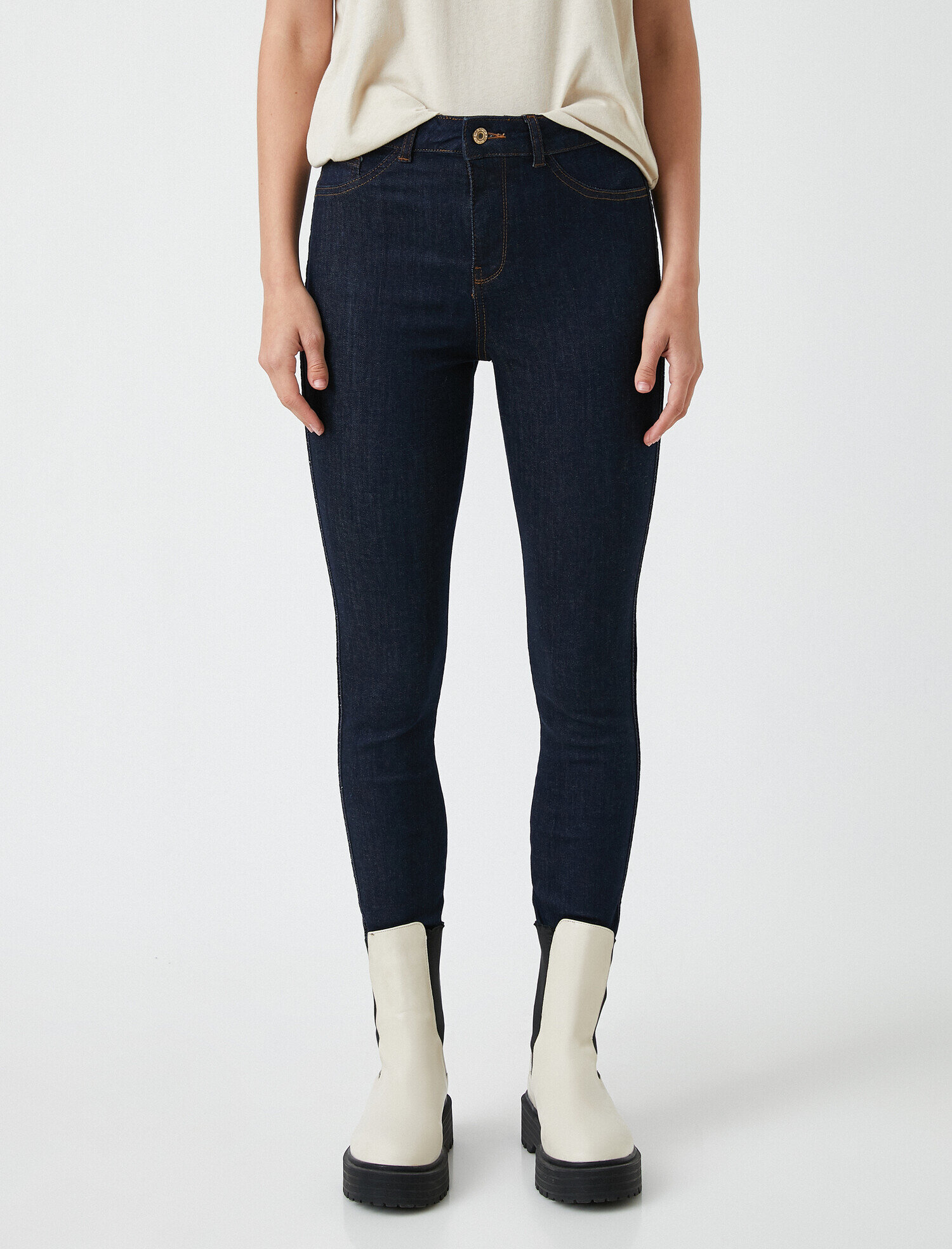   Skinny Fit Jean -Yüksek Bel Dar Kesim Dar Paça Pantolon