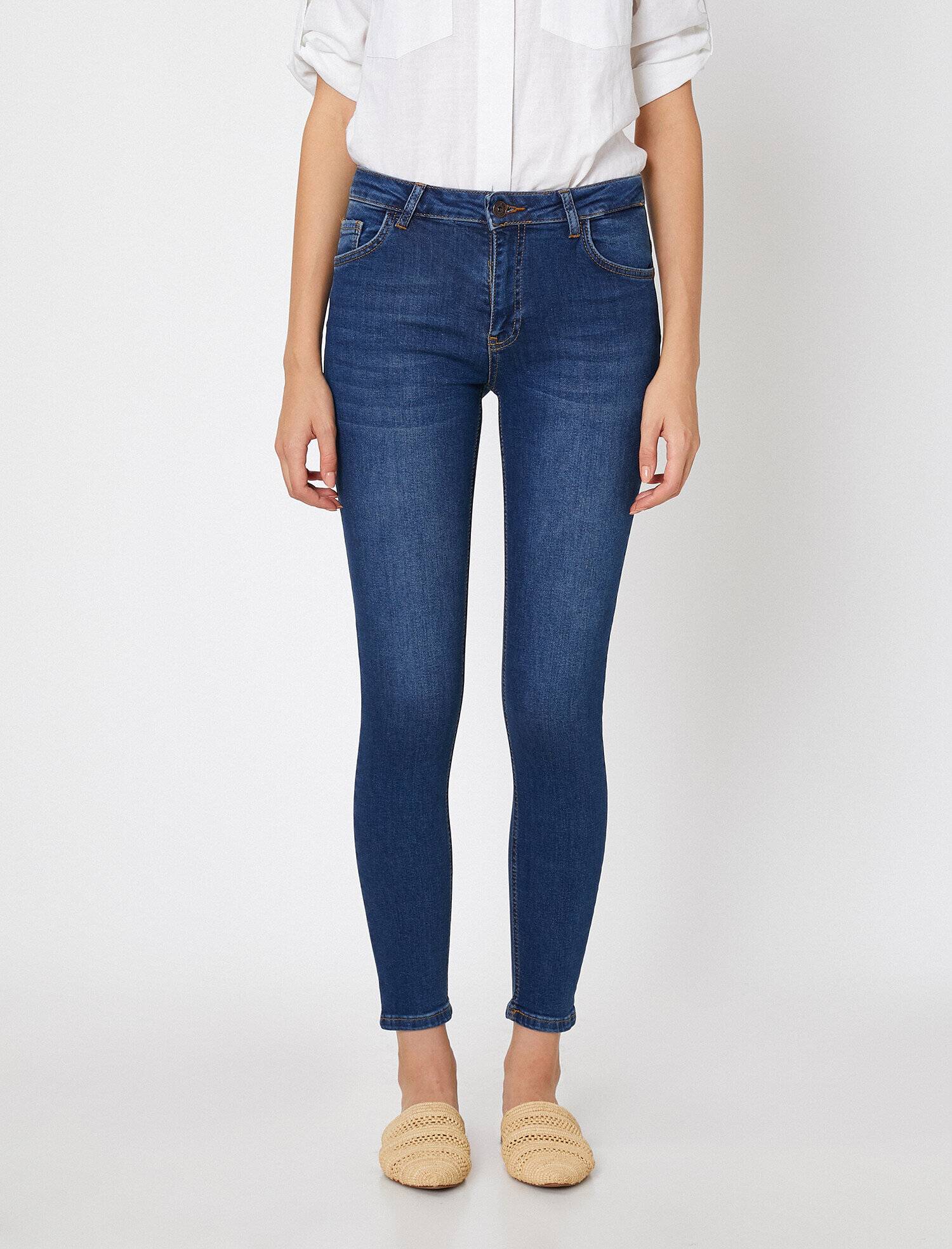   Push Up Jean - Normal Bel Toparlayıcı Dar Kesim Dar Paça Pantolon