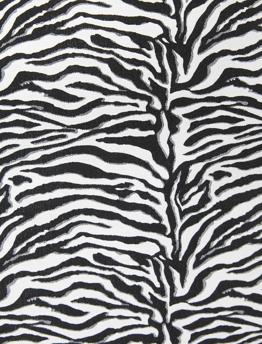   Zebra Desenli Etek