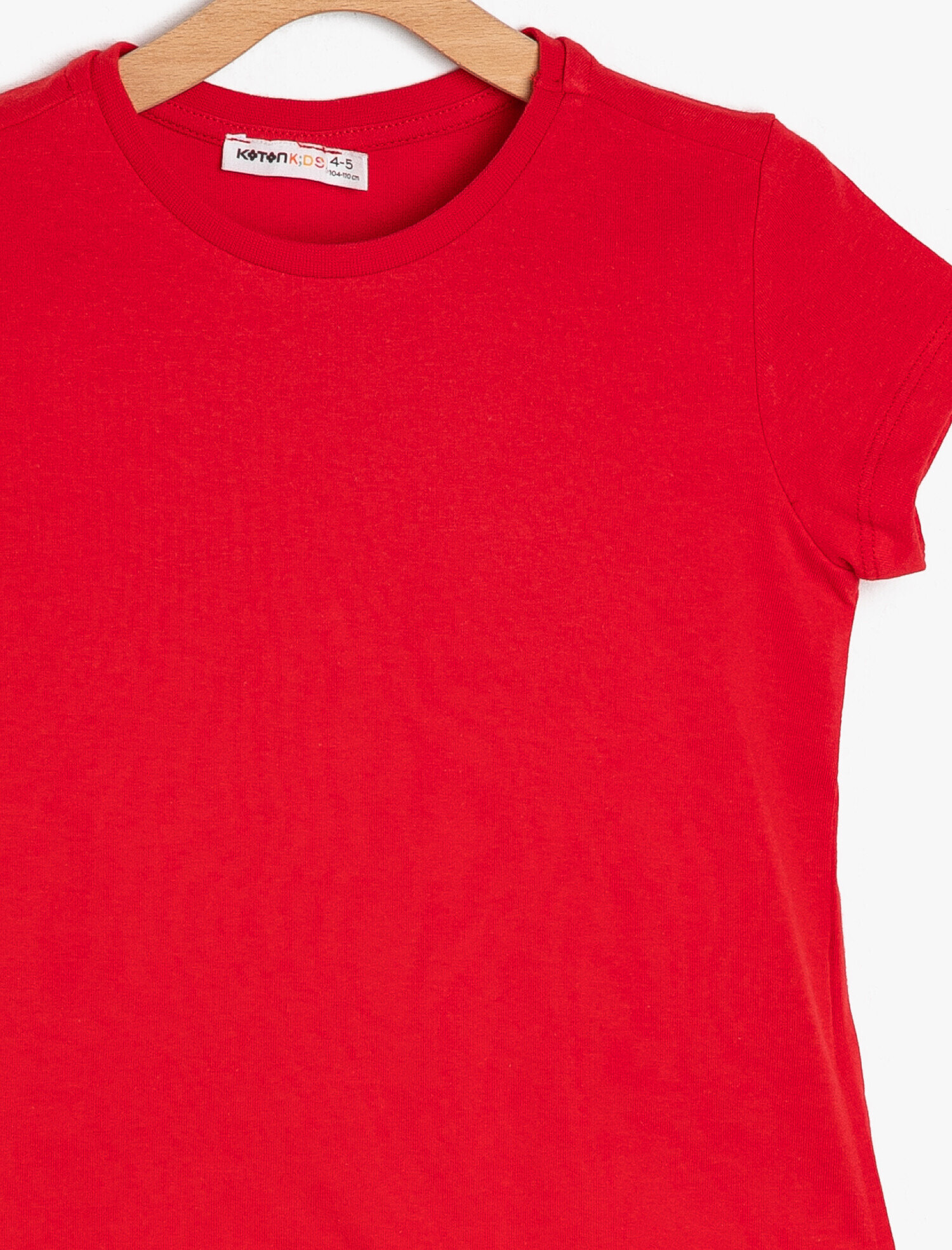  Kız Çocuk Yumuşak Pamuklu Bisiklet Yaka Kısa Kollu Tişört