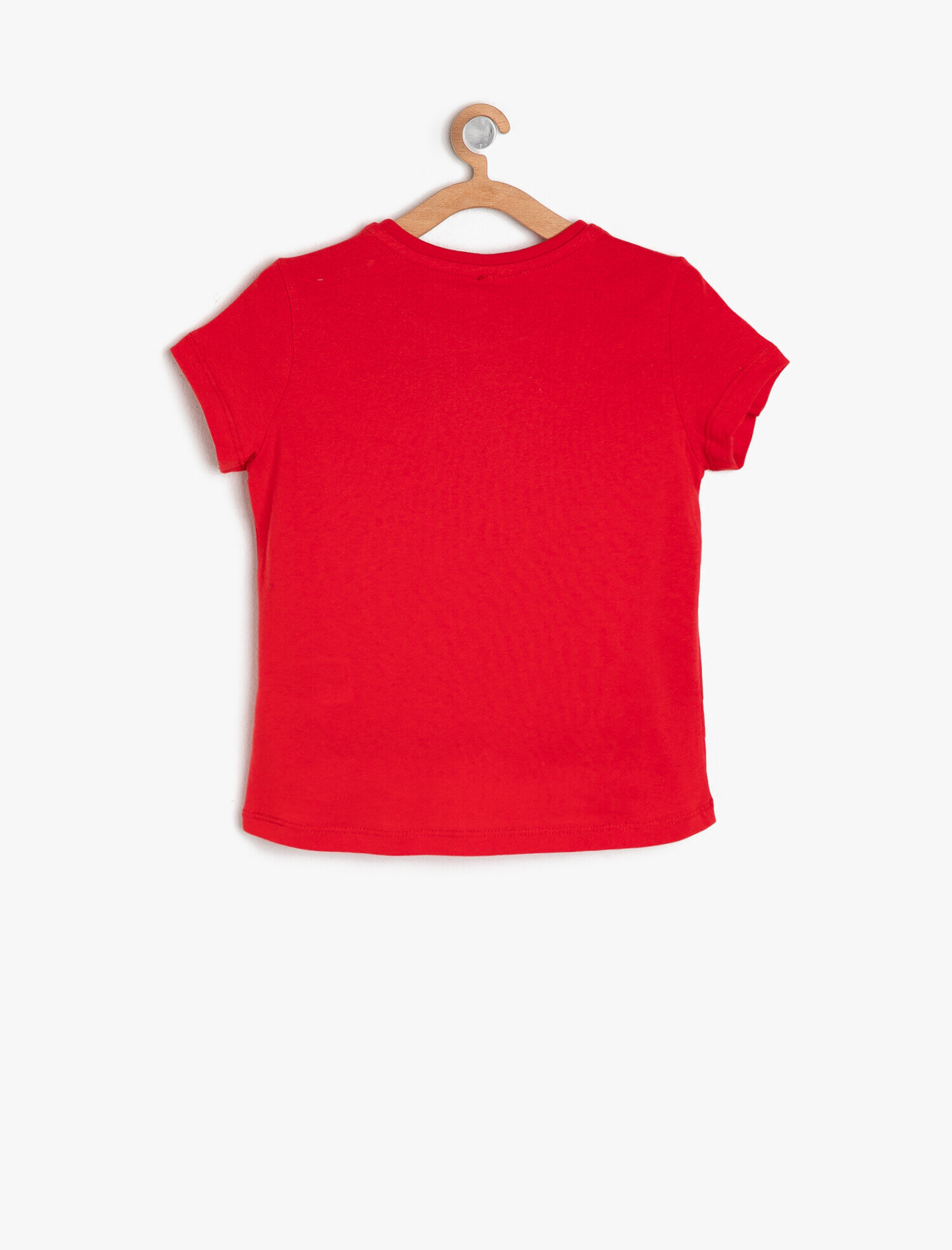  Kız Çocuk Yumuşak Pamuklu Bisiklet Yaka Kısa Kollu Tişört