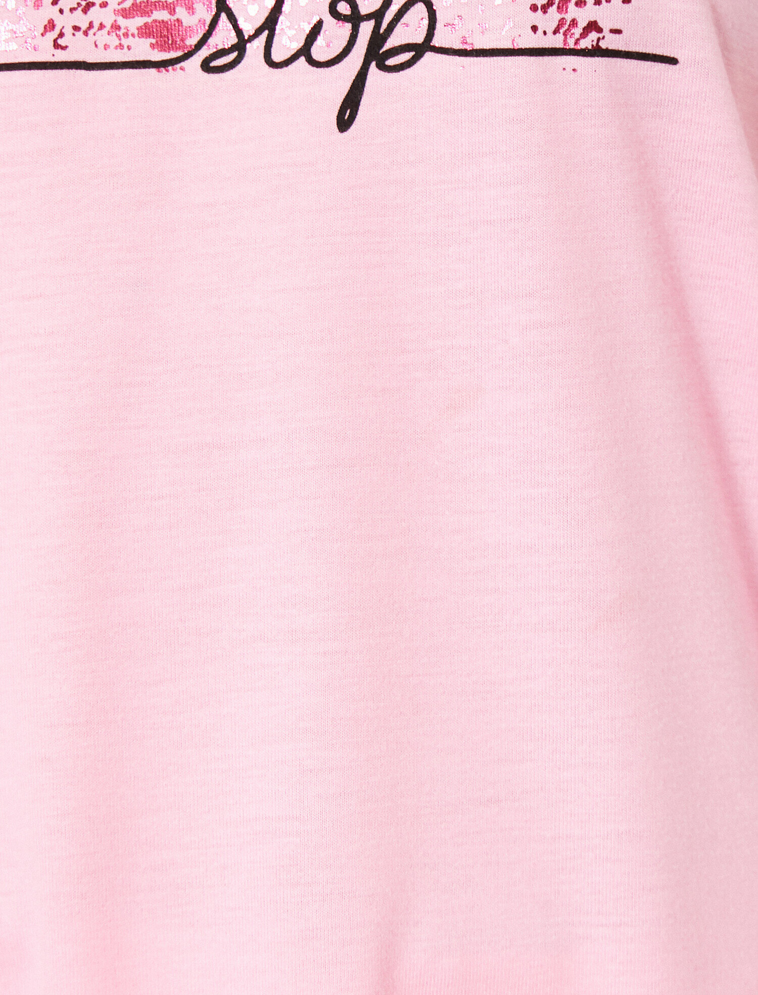   Bisiklet Yaka Kısa Kollu Yazılı Baskılı Tişört