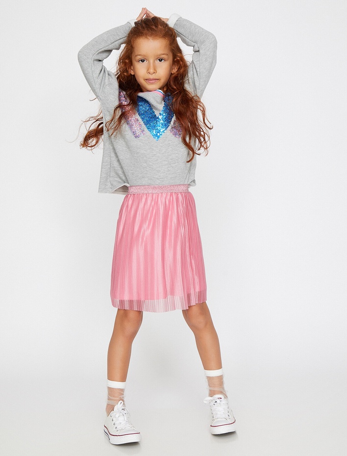 Kız Çocuk Fırfır Detaylı Etek